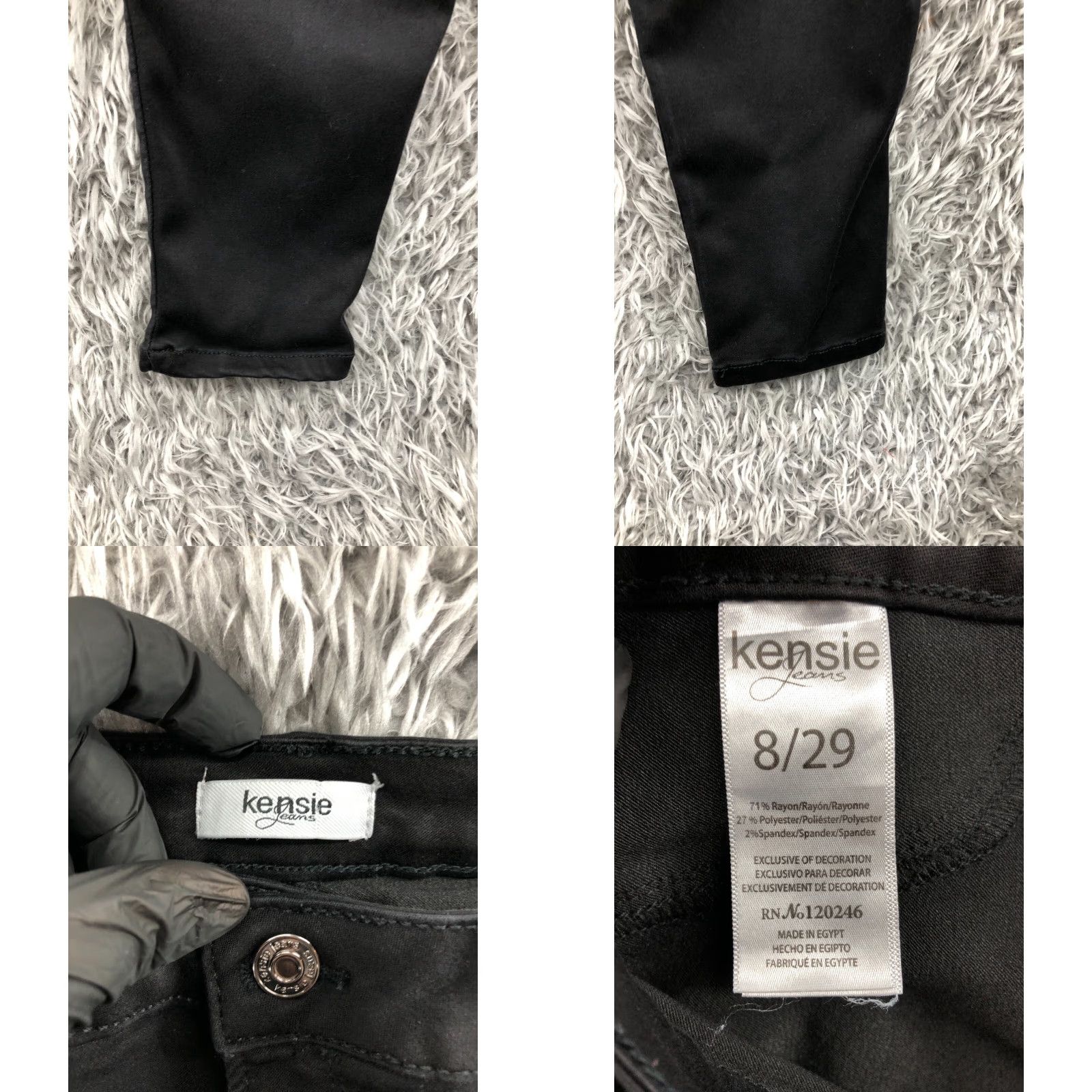Vintage Kensie Jeans Skinny Size 8 Womens Dark Wash Black Jeans TightFit Regular Rise 5-Pocket Denim Pants Womens Clothing Black 27in Inseam Size 30" / US 8 / IT 44 - 8 Thumbnail