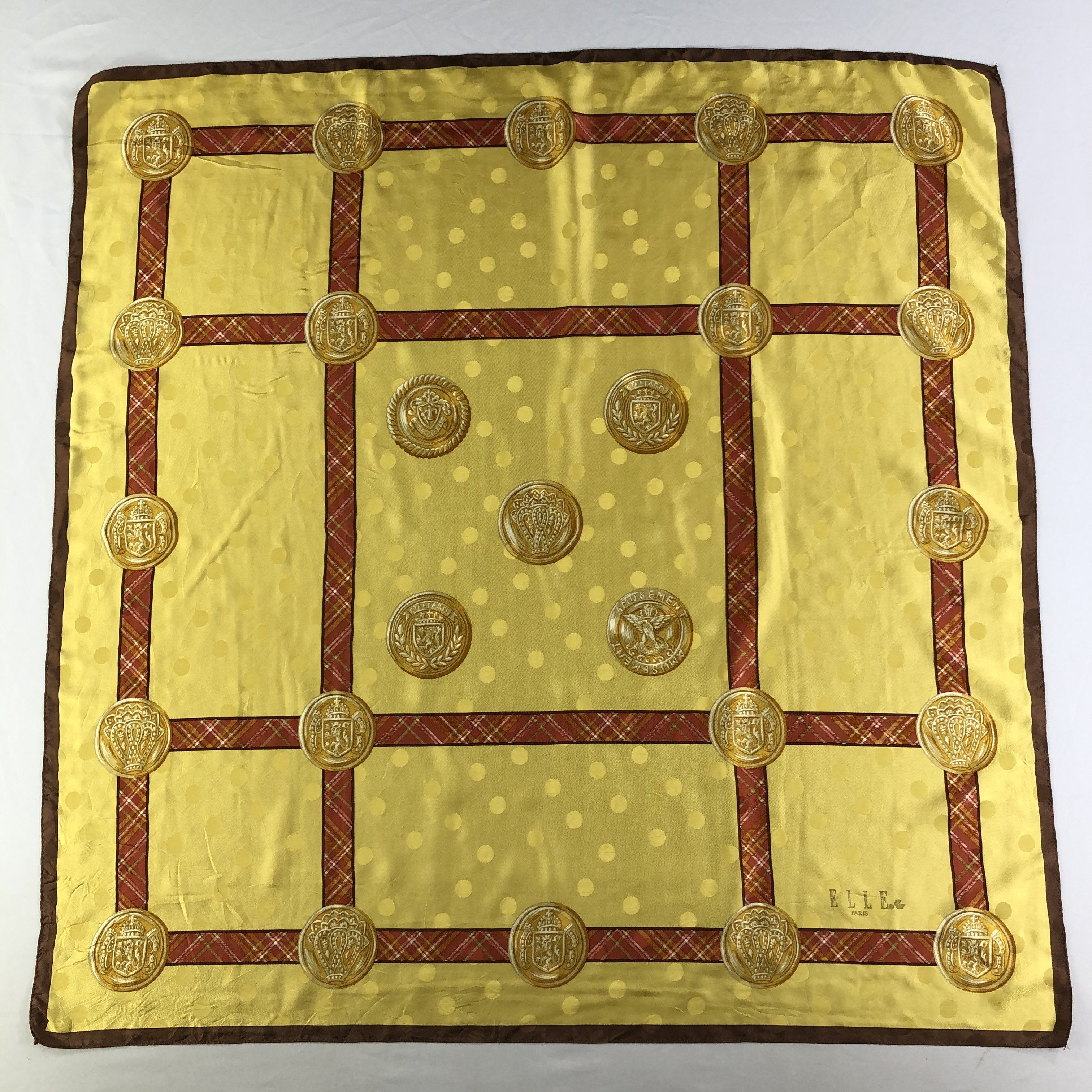 Vintage Vintage ELLE Silk Scarf Size ONE SIZE - 2 Thumbnail
