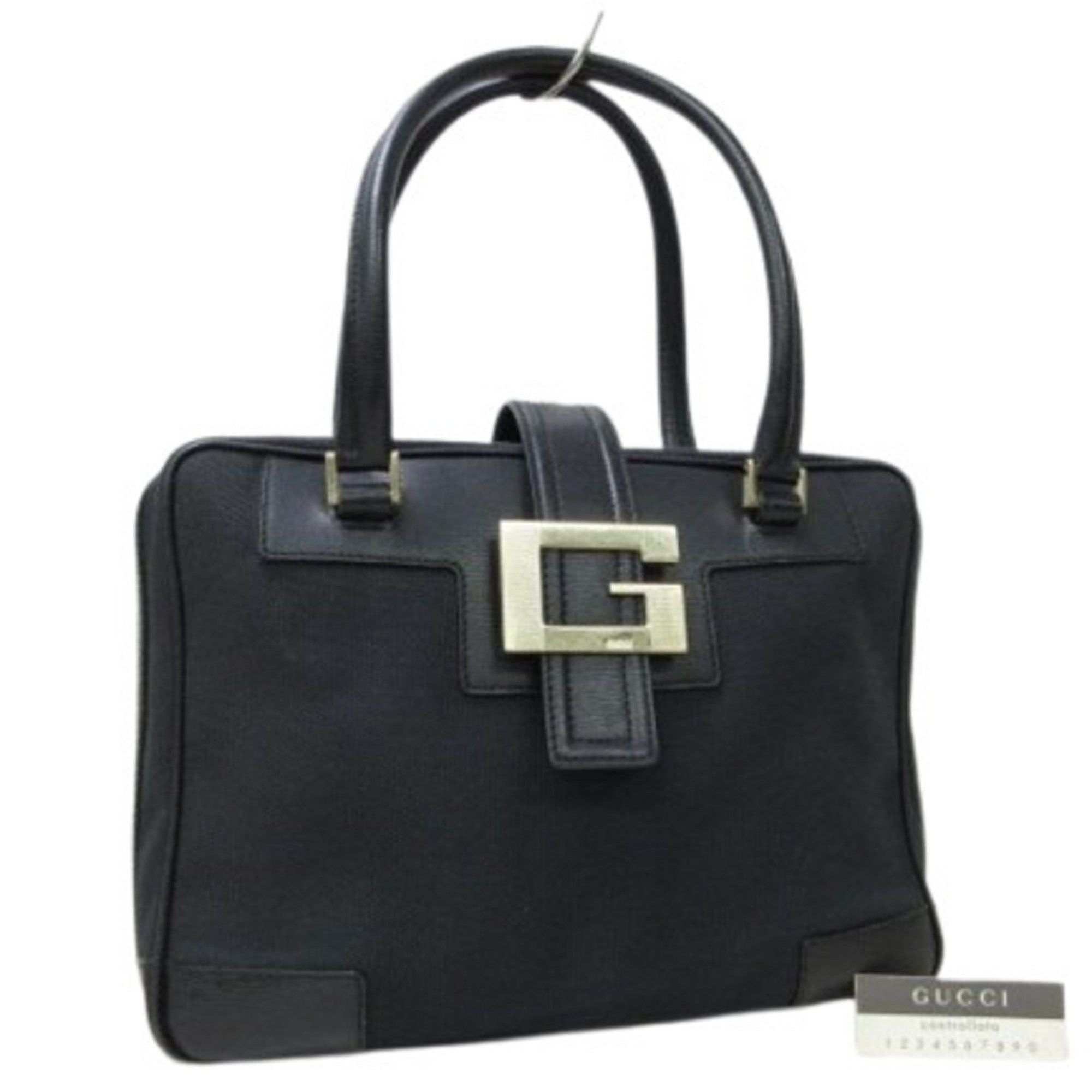 Gucci Gucci Handbag G 001-5155 Black Canvas x Leather Women's Size ONE SIZE - 1 Thumbnail