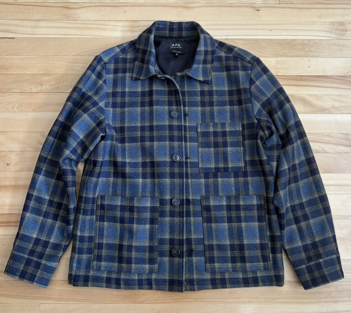 A.P.C. A.P.C. Emile Blue Plaid Jacket Size US M / EU 48-50 / 2 - 1 Thumbnail