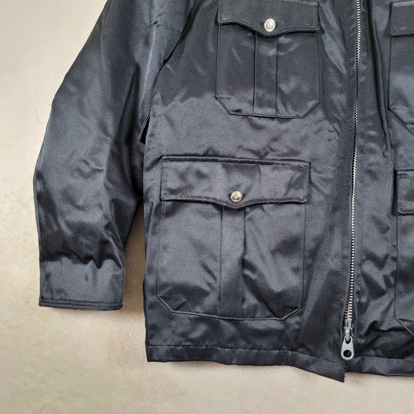 Vintage VINTAGE Blauer Mfg Co Coat Mens 44R Black Nylon Weather Resistant Zip Front 80s Workwear Coat Size US S / EU 44-46 / 1 - 2 Thumbnail