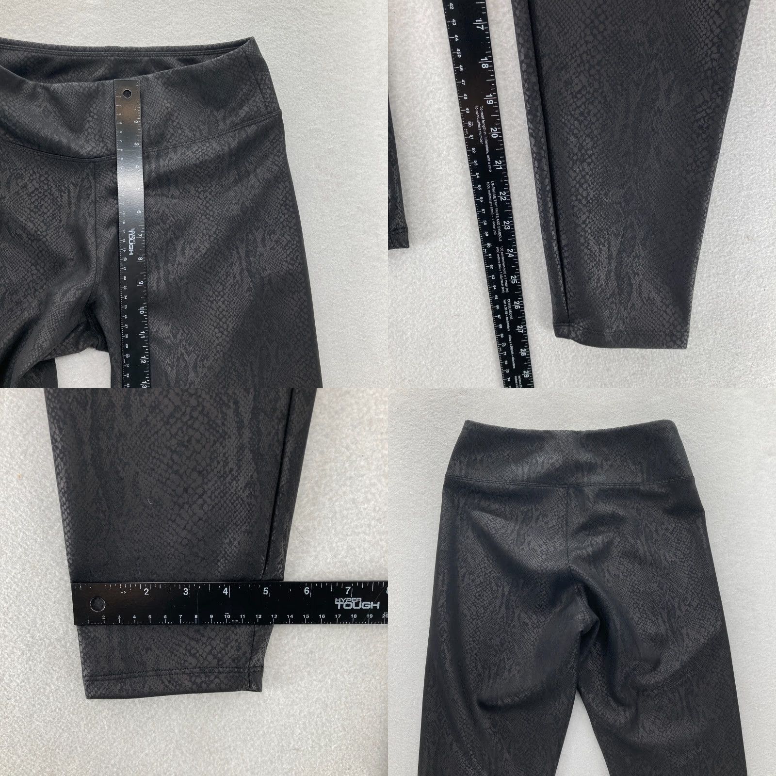 Express Express Leggings Women's Medium Black Snakeskin Print Stretch Skinny Ankle NWT Size 32" / US 10 / IT 46 - 8 Thumbnail