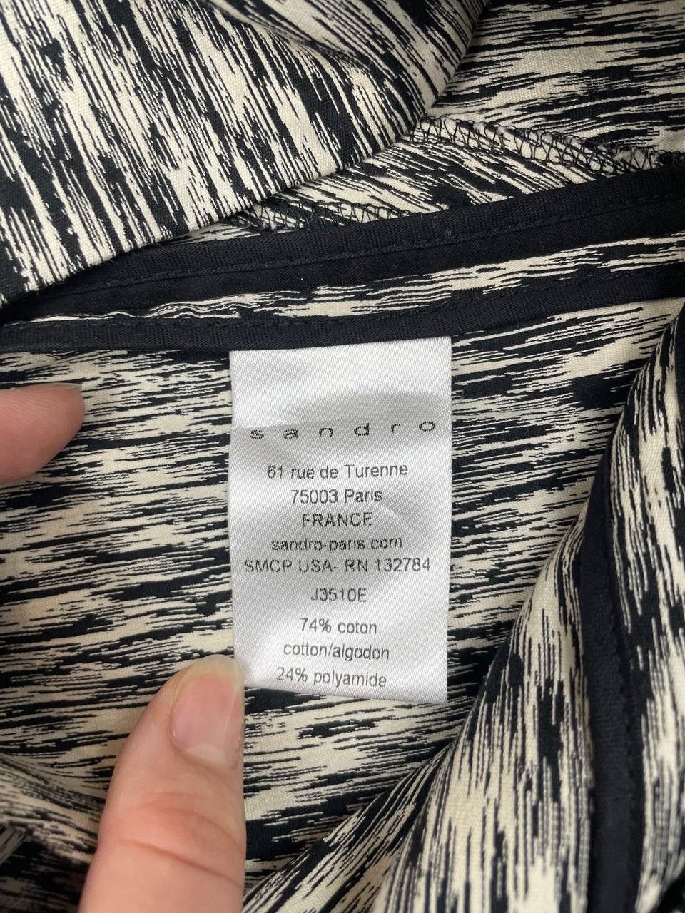 Sandro Sandro Women Pattern Mini Skirt Black White Size Small Size 28" / US 6 / IT 42 - 7 Thumbnail
