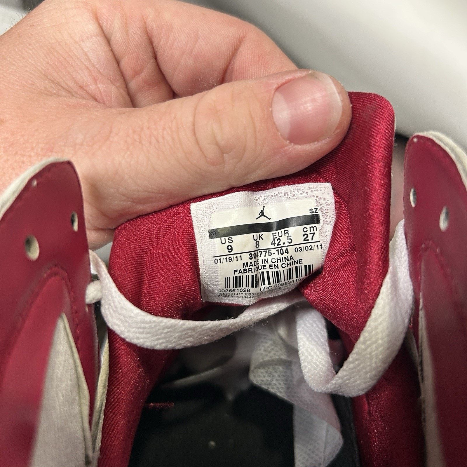 Jordan Brand Nike Air Jordan 7 Retro OG “Cardinal” (2011) Size US 9 / EU 42 - 8 Thumbnail