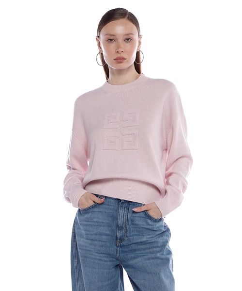 Givenchy o1srvl11e0326 4G Sweater in Pale Pink Size M / US 6-8 / IT 42-44 - 1 Thumbnail