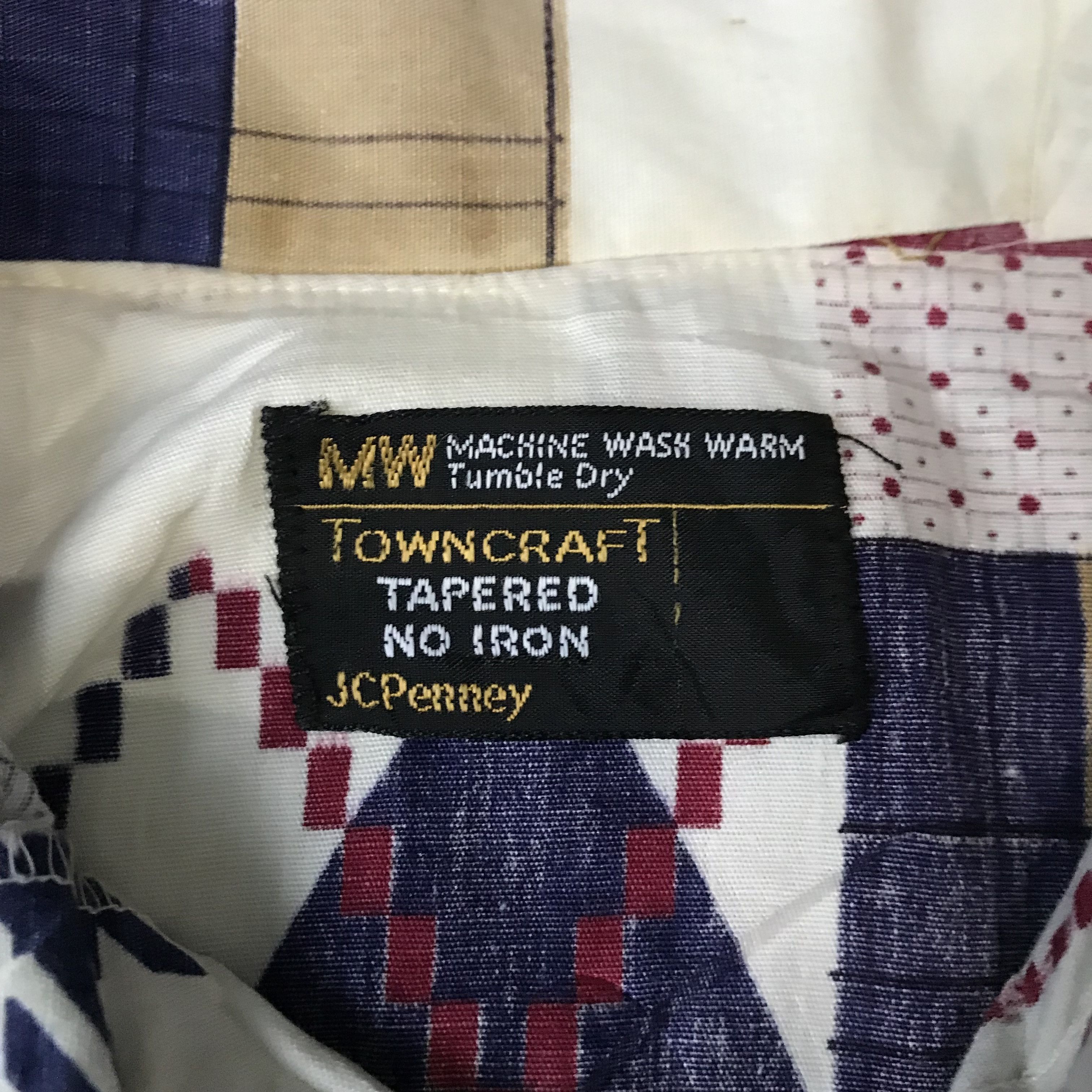 Towncraft Vintage Towncraft Jc penney tapered Non iron patchwork shirt Size US M / EU 48-50 / 2 - 6 Thumbnail