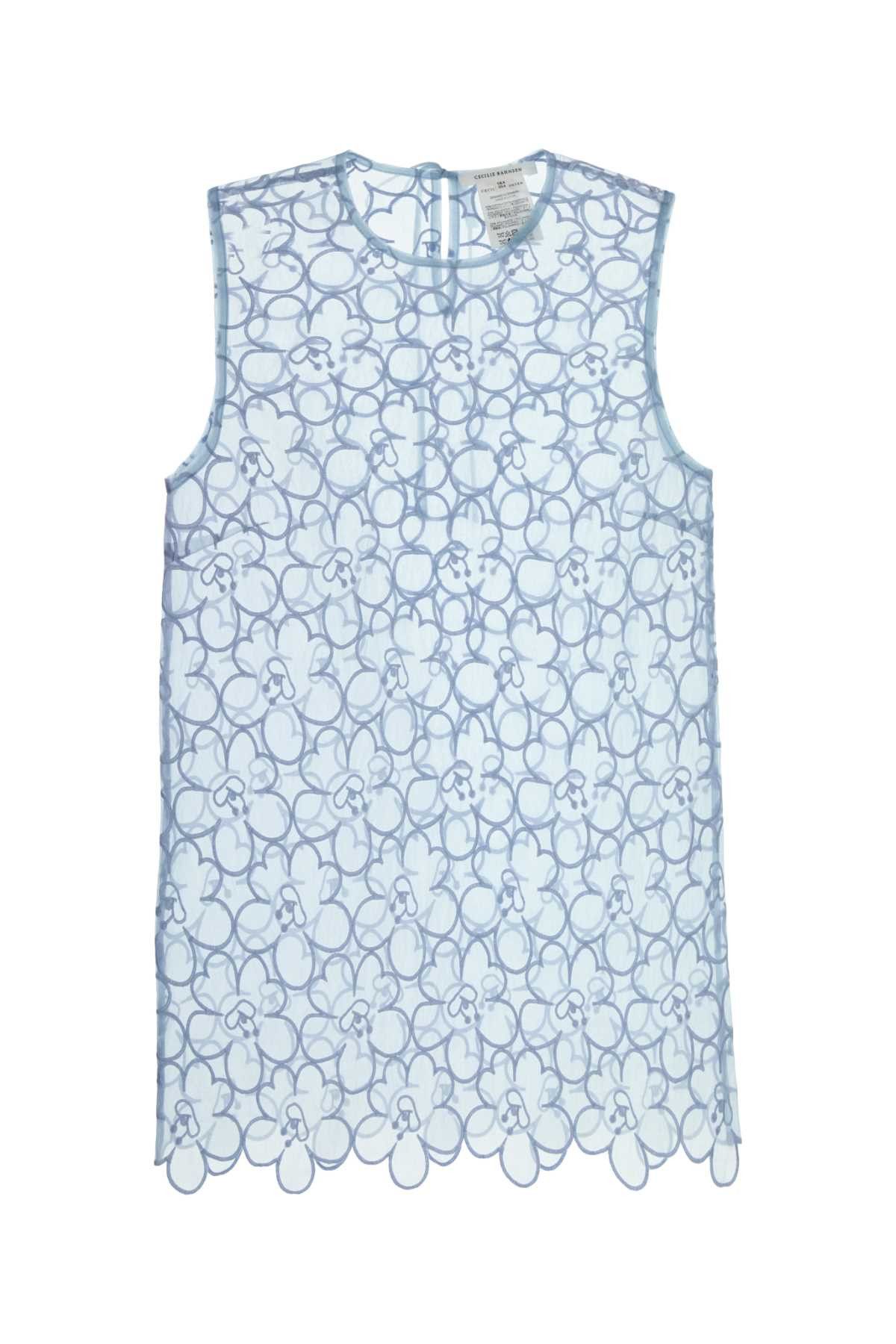 Cecilie Bahnsen Light Blue Organza Cerise Top Size M / US 6-8 / IT 42-44 - 1 Thumbnail