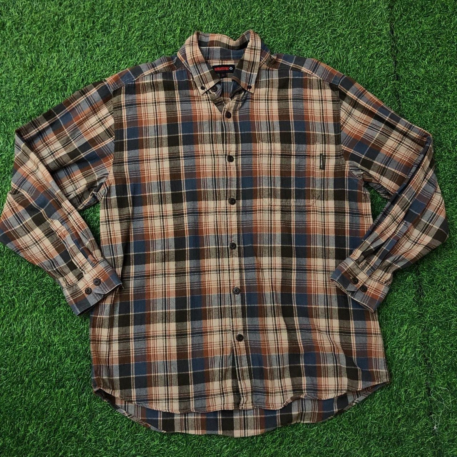 Other Plaid Wolverine Workwear Flannel Front Pocket Long Sleeve Size US XL / EU 56 / 4 - 1 Thumbnail