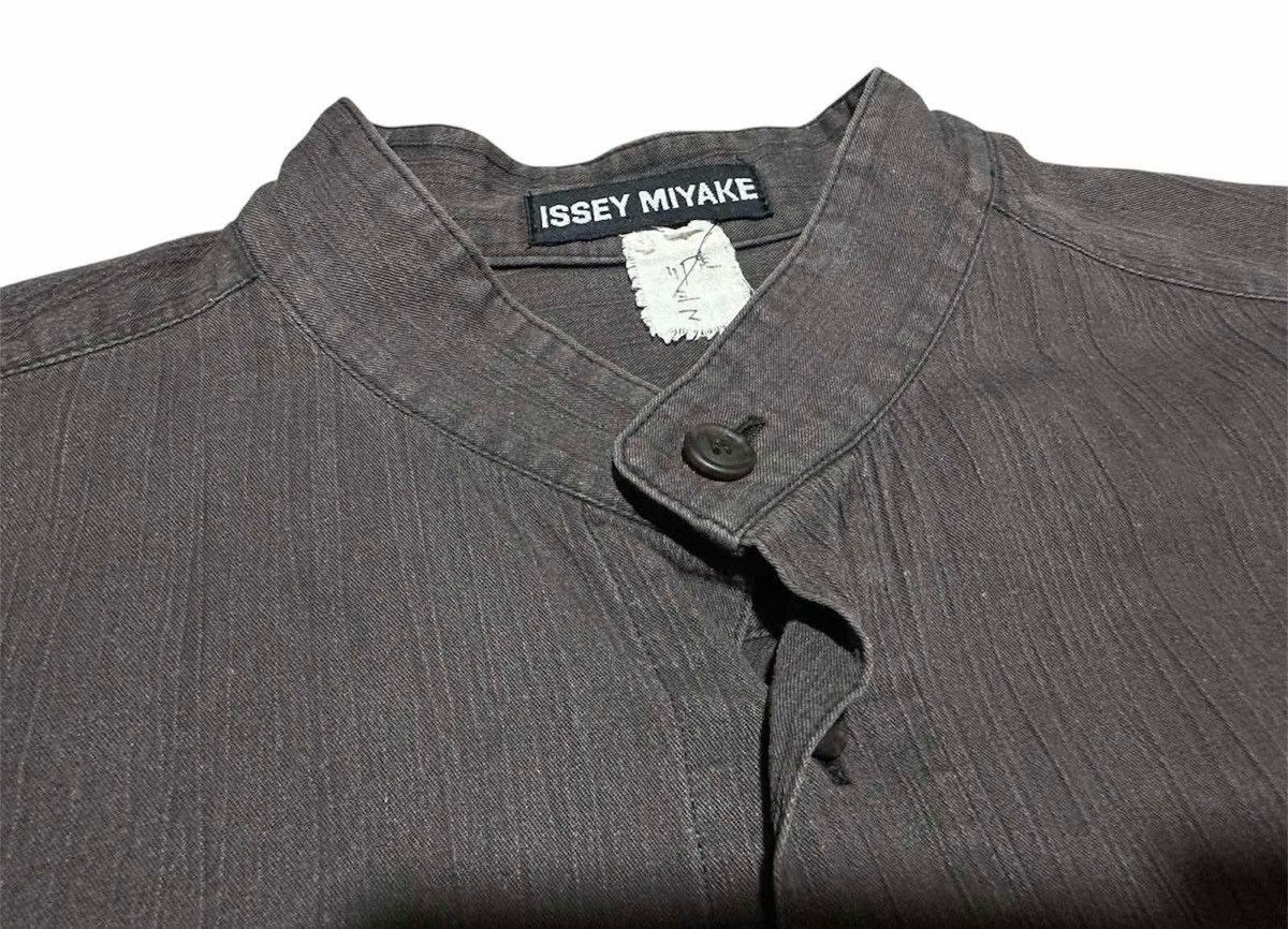 Issey Miyake 🔥Rare Vintage Issey Miyake Pleats Rayon Shirt Collarless Size US L / EU 52-54 / 3 - 7 Thumbnail