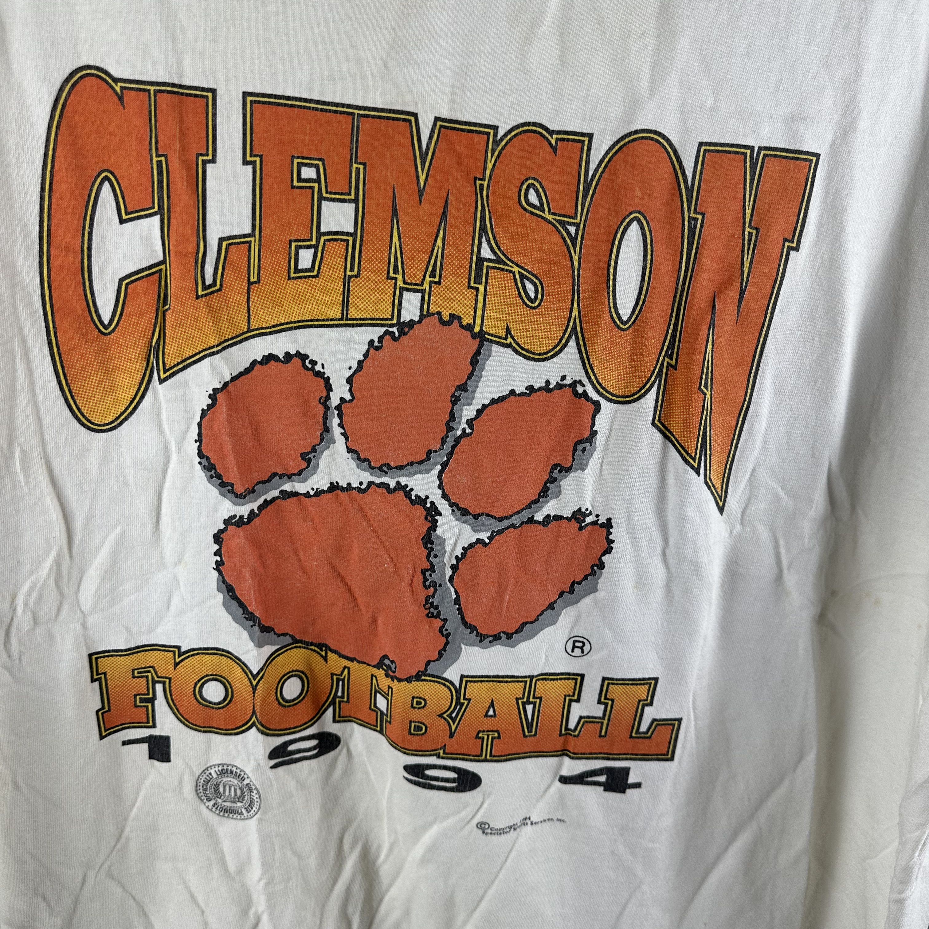 Vintage 1994 Clemson Tigers Football The Pride is Back NCAA T-shirt Size US XXL / EU 58 / 5 - 2 Thumbnail