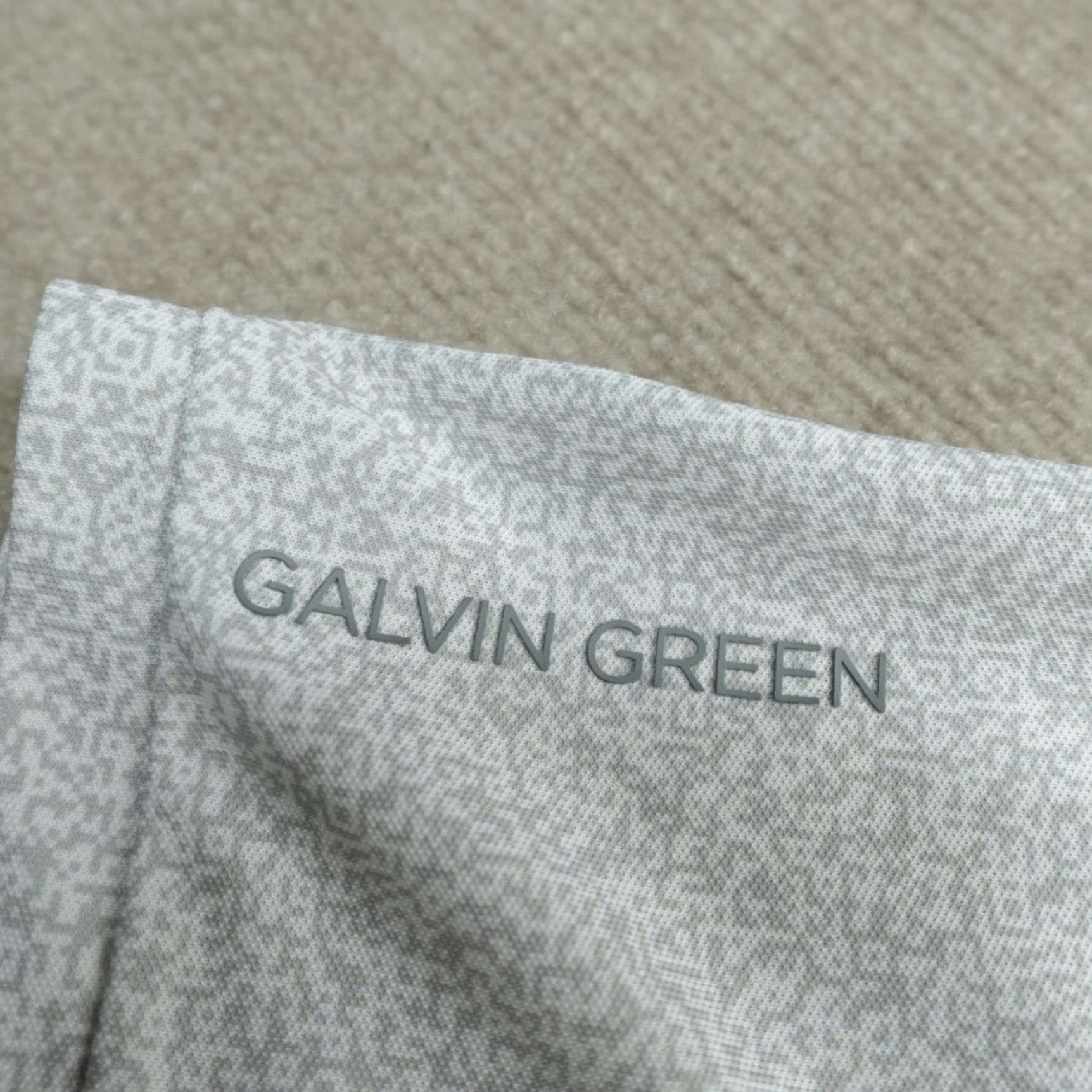 Galvin Green Galvin Green Polo Shirt 2X Gray Pixelated All Over Print Geometric Short Sleeve Collared Pullover Logo Embroidered Men Big & Tall Golf Sports Theme Size US XXL / EU 58 / 5 - 5 Thumbnail