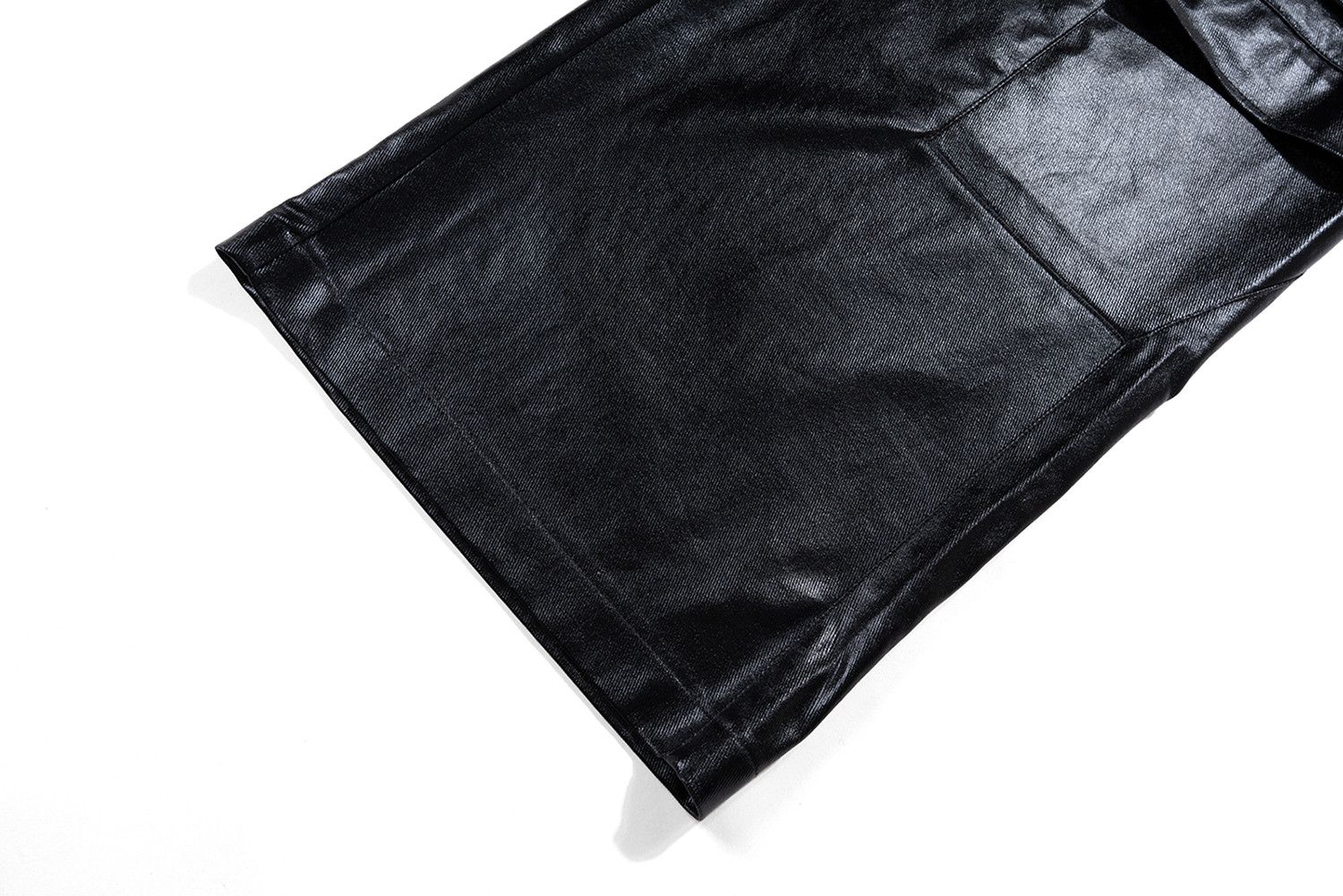 Japanese Brand × Leather Leather Pants Hombre Baggy Wide Leg Drawstring Size US 29 - 9 Thumbnail
