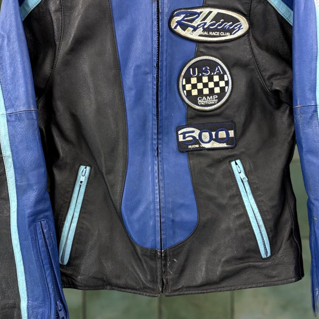 Vintage VINTAGE Vanson Leather Jacket Womens Small Black 90s Patch Biker Racing Motocycle Jacket Short Long Sleeve Womens Menus Size S / US 4 / IT 40 - 1 Thumbnail