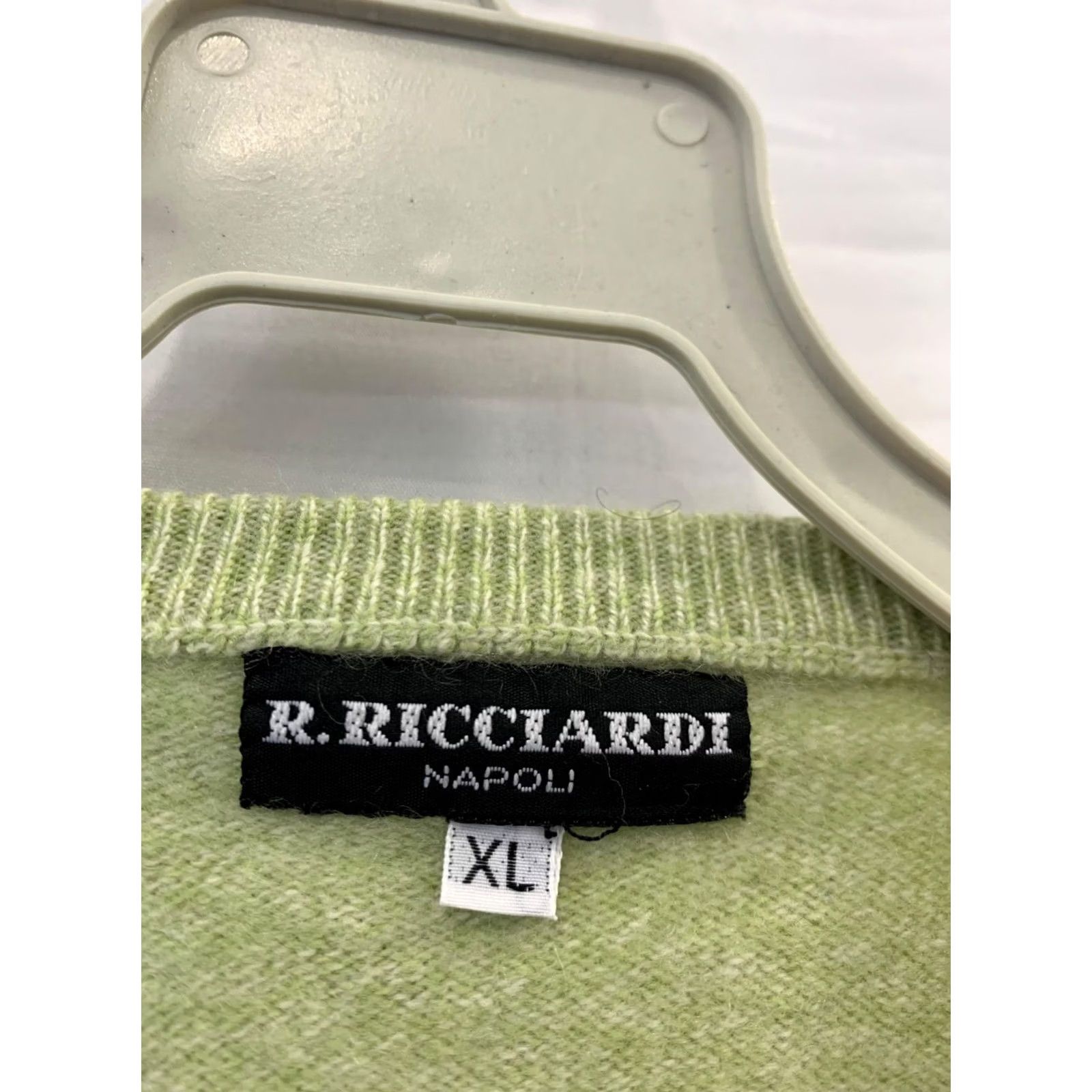 Vintage R. Ricciardi Napoli Sweater / Pullover Men XL Green 100% Pure Cashmere Classic Crewneck Italy Vintage? Size US XL / EU 56 / 4 - 3 Thumbnail