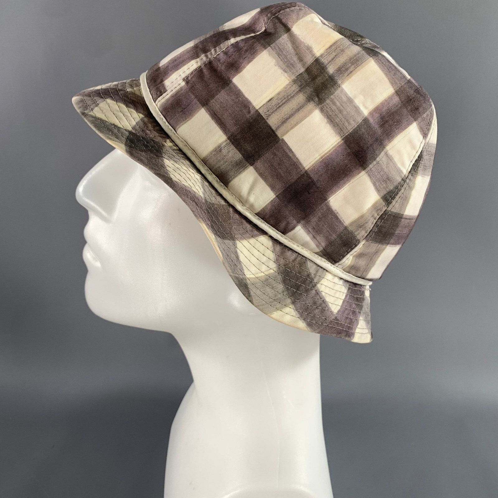 Paul Smith PAUL SMITH Size L Brown White Gingham Cotton Hats Size ONE SIZE - 4 Thumbnail