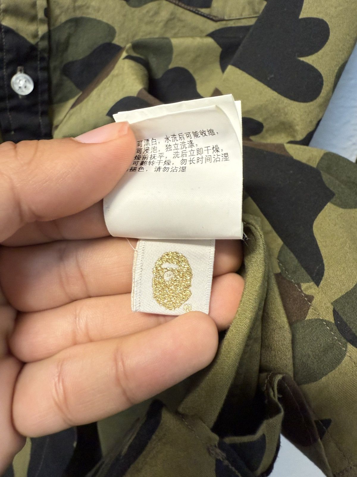 Bape Rare BAPE Mr. Bathing Ape Button Down Camo Shirt Size US XL / EU 56 / 4 - 6 Thumbnail