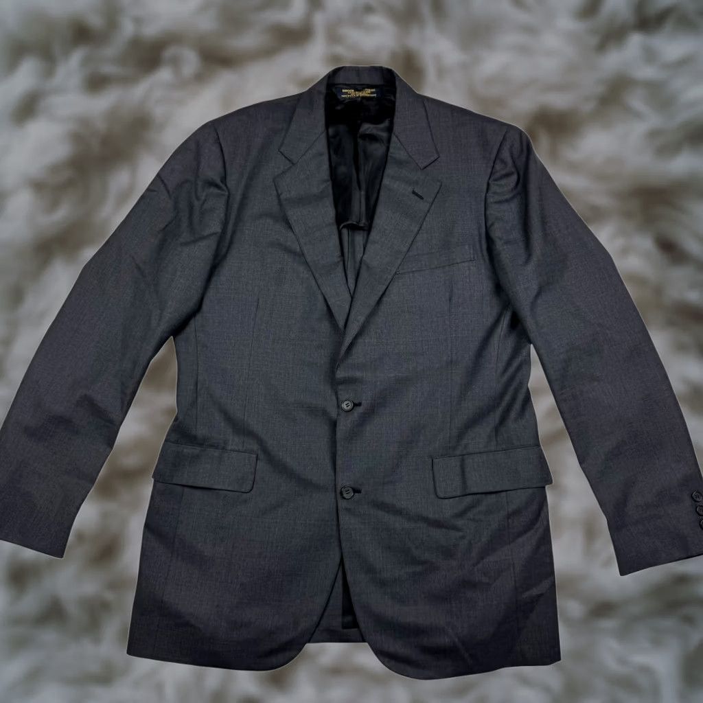 Brooks Brothers VINTAGE Brooks Brothers Suit Men's Gray Windowpane 100% Wool 2-Button 45XL Size 48R - 1 Thumbnail