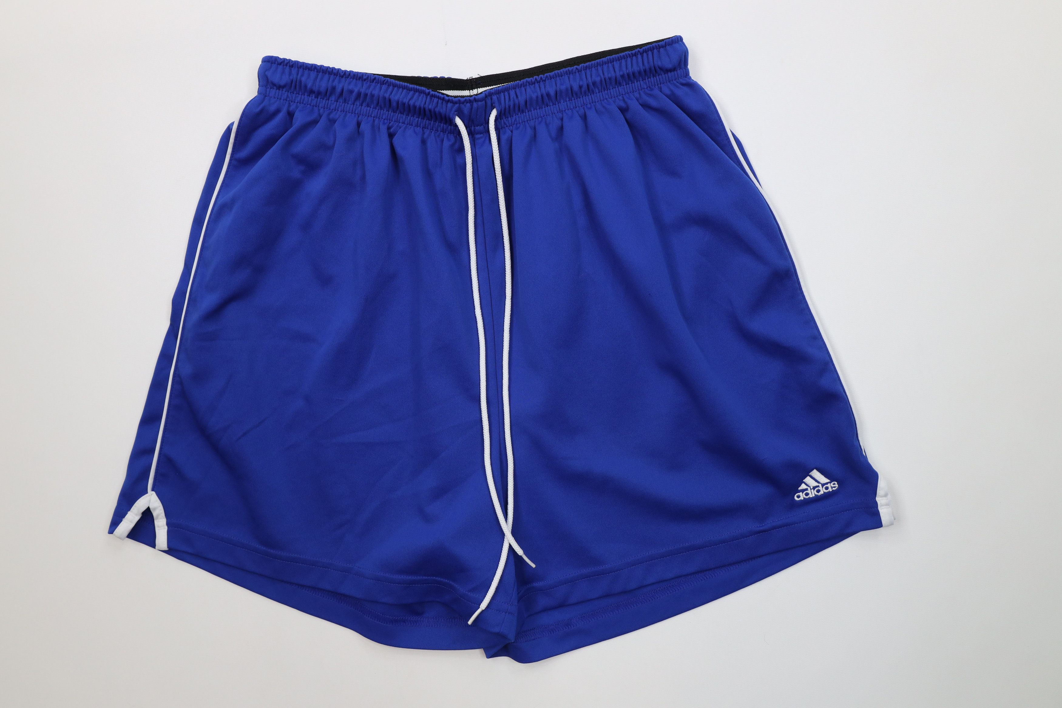 Adidas Vintage 90s Y2K Adidas Running Jogging Soccer Shorts Blue Size US 34 / EU 50 - 1 Thumbnail