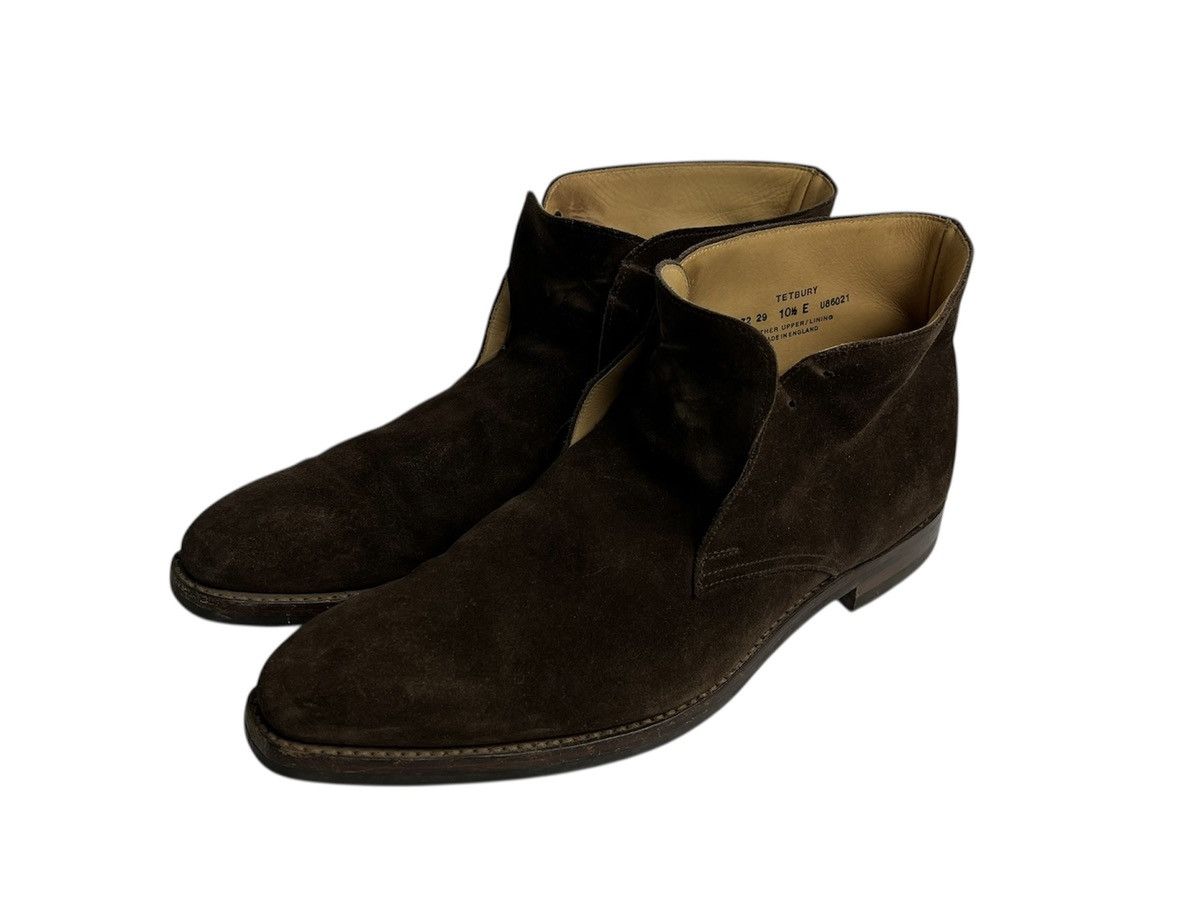 Crockett & Jones Crocket & JonesTetbury Chukka Dark Brown Suede Size US 10.5 / EU 43-44 - 1 Thumbnail