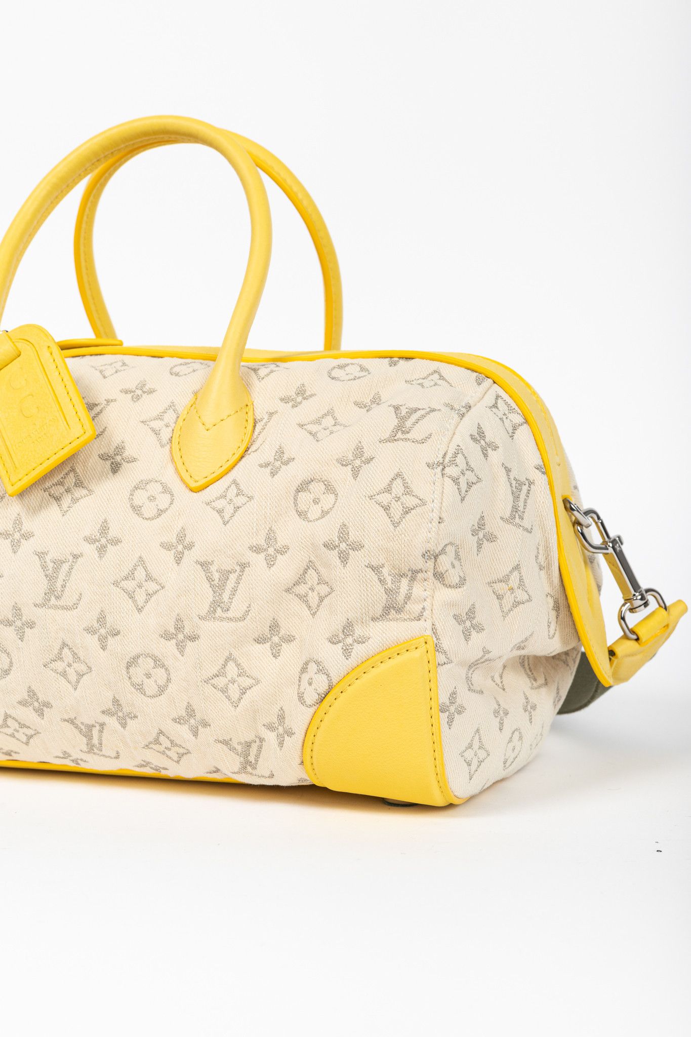 Louis Vuitton Louis Vuitton SS/12 Squat MM Denim Jaune Handbag Size ONE SIZE - 11 Thumbnail