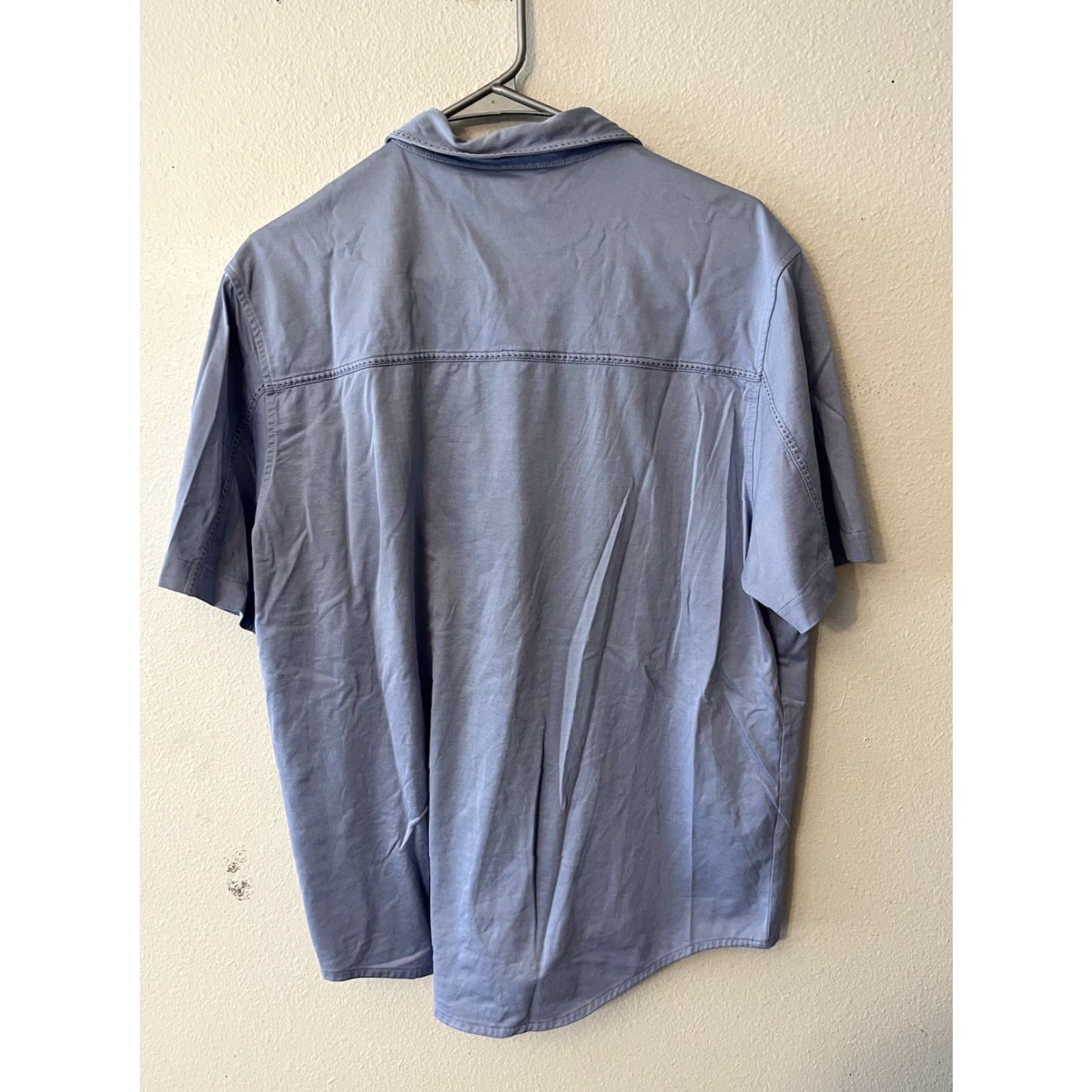 Kenneth Cole Kenneth Cole Men's Blue Shirt Short Sleeve XL Cotton Polyester Button-Up Shirt Size US XL / EU 56 / 4 - 2 Thumbnail