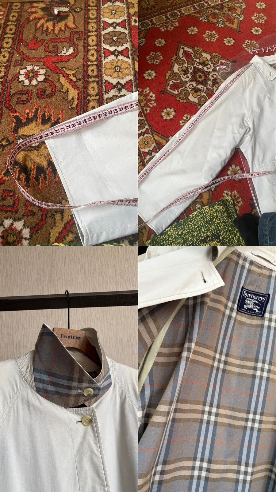 Burberry × Vintage Vintage Burberry Nova Check Trench Coat RainCoat 80s Size US L / EU 52-54 / 3 - 15 Thumbnail