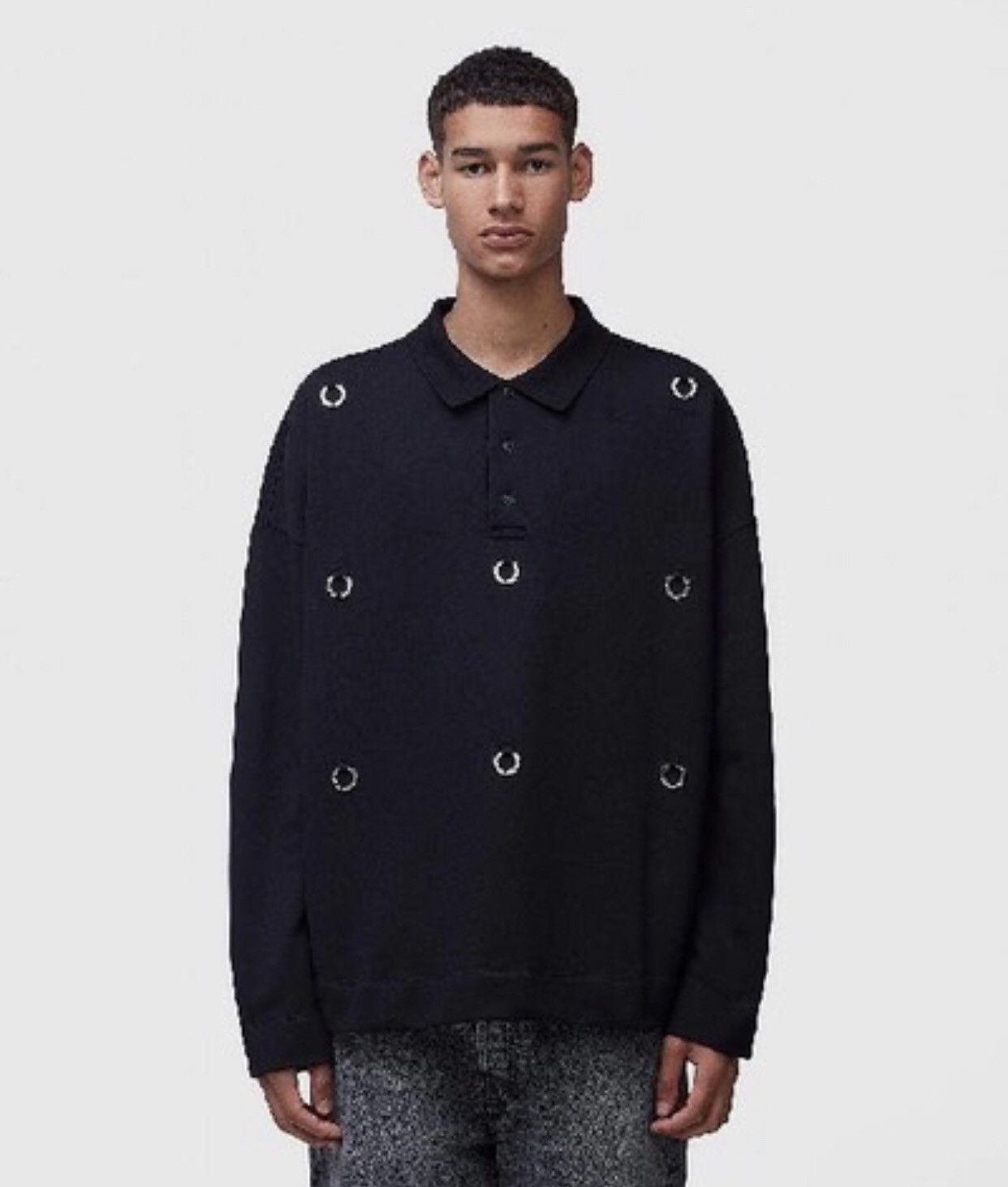Raf Simons Raf Simons x Fred Perry collaboration iron ring hoodie 2412- Size US M / EU 48-50 / 2 - 3 Thumbnail