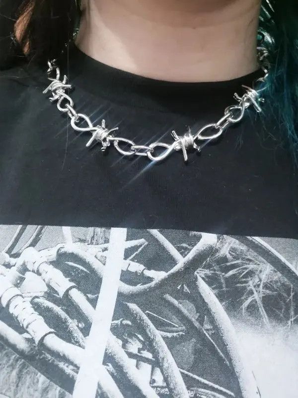 Jewelry Yoshimi x Kawa Barbed wire thorns punk choker necklace Size ONE SIZE - 6 Thumbnail