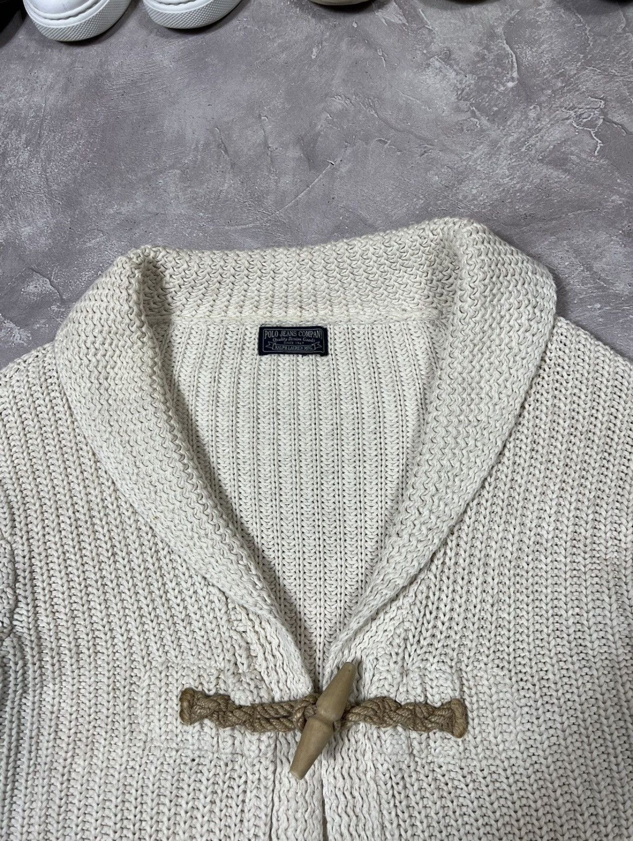 Polo Ralph Lauren × Vintage Vintage Polo Jeans Company Ralph Lauren Knit Cardigan Size US XL / EU 56 / 4 - 3 Thumbnail
