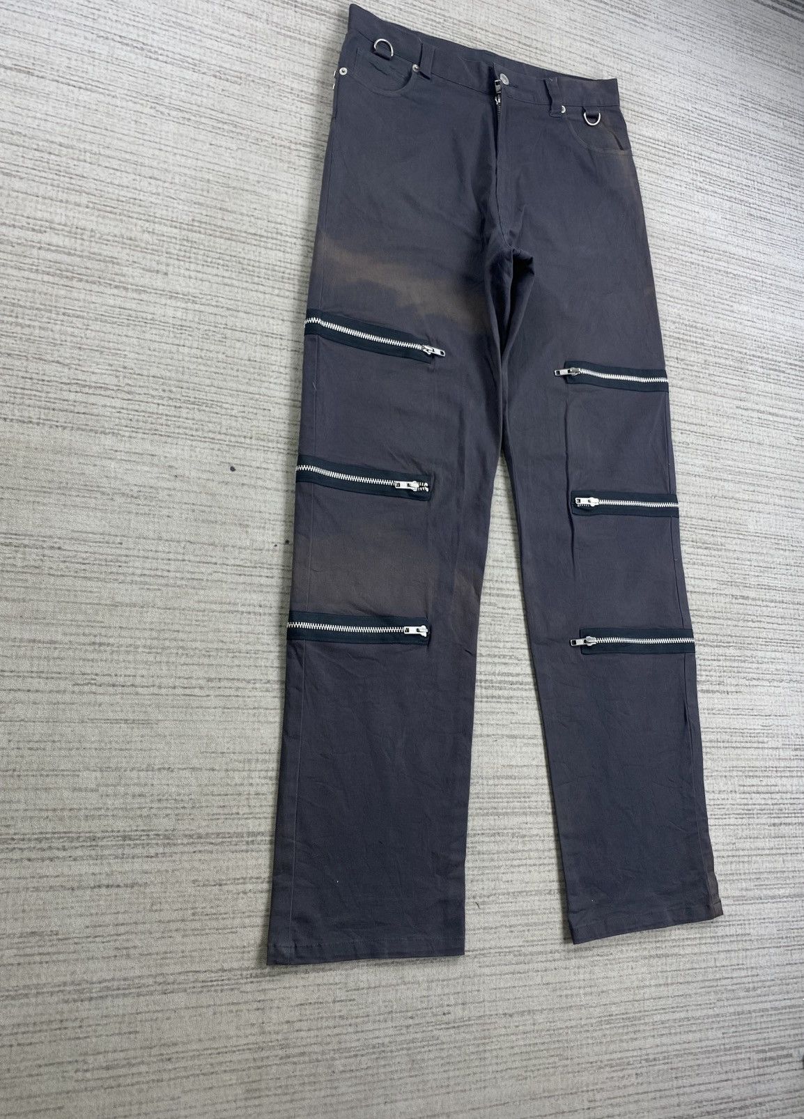 Japanese Brand Vintage Slash Number Punk Multizipper Bondage Pants Size US 31 - 3 Thumbnail