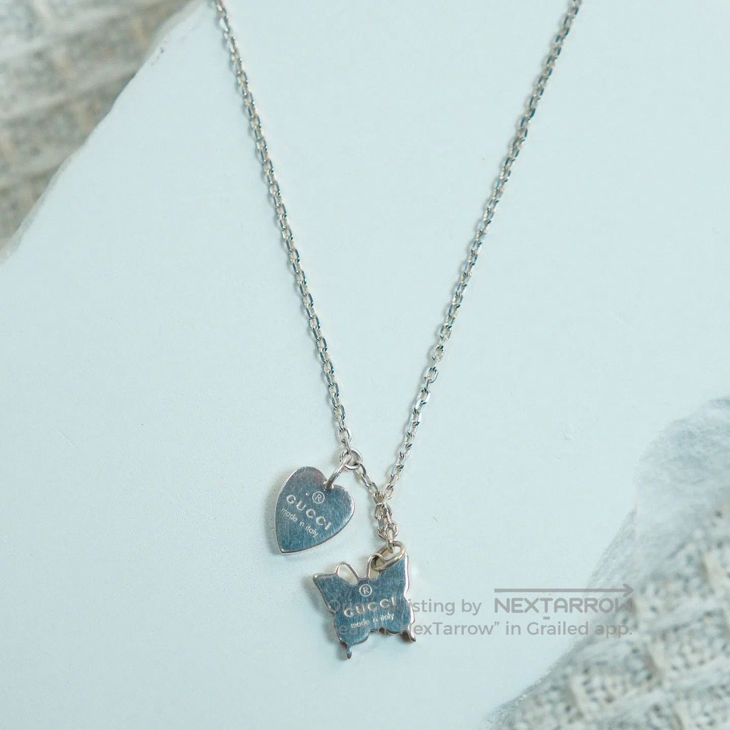 Gucci Gucci Vintage Butterfly Heart Necklace. Size ONE SIZE - 2 Thumbnail
