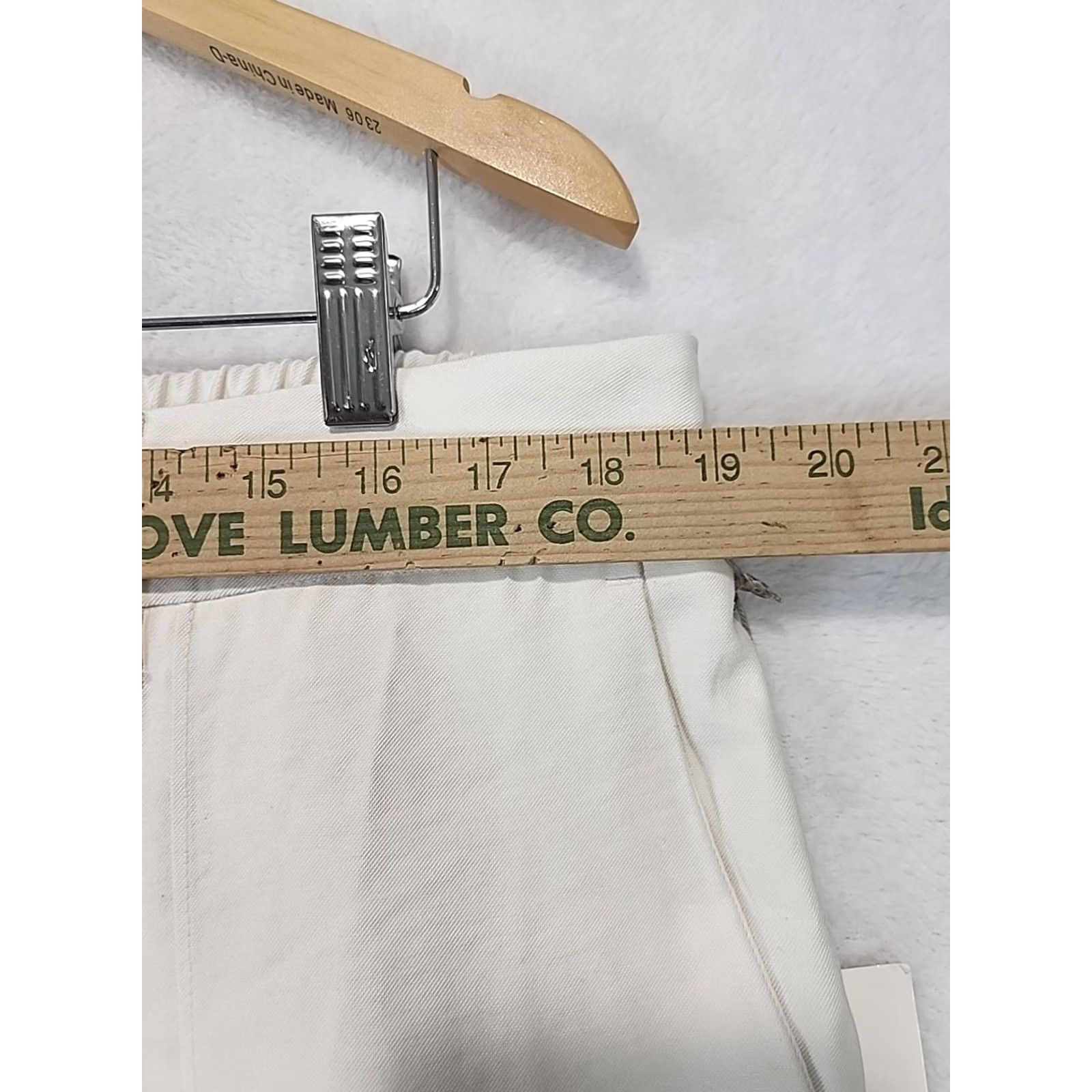 Vintage A New Day Ivory Pleated Elastic Waist Wide-Leg Pants Beach 16 Womens Modern Vintage: No (adjusted per rules: but must use original words only) Size 38" / US 16 / IT 52 - 6 Thumbnail