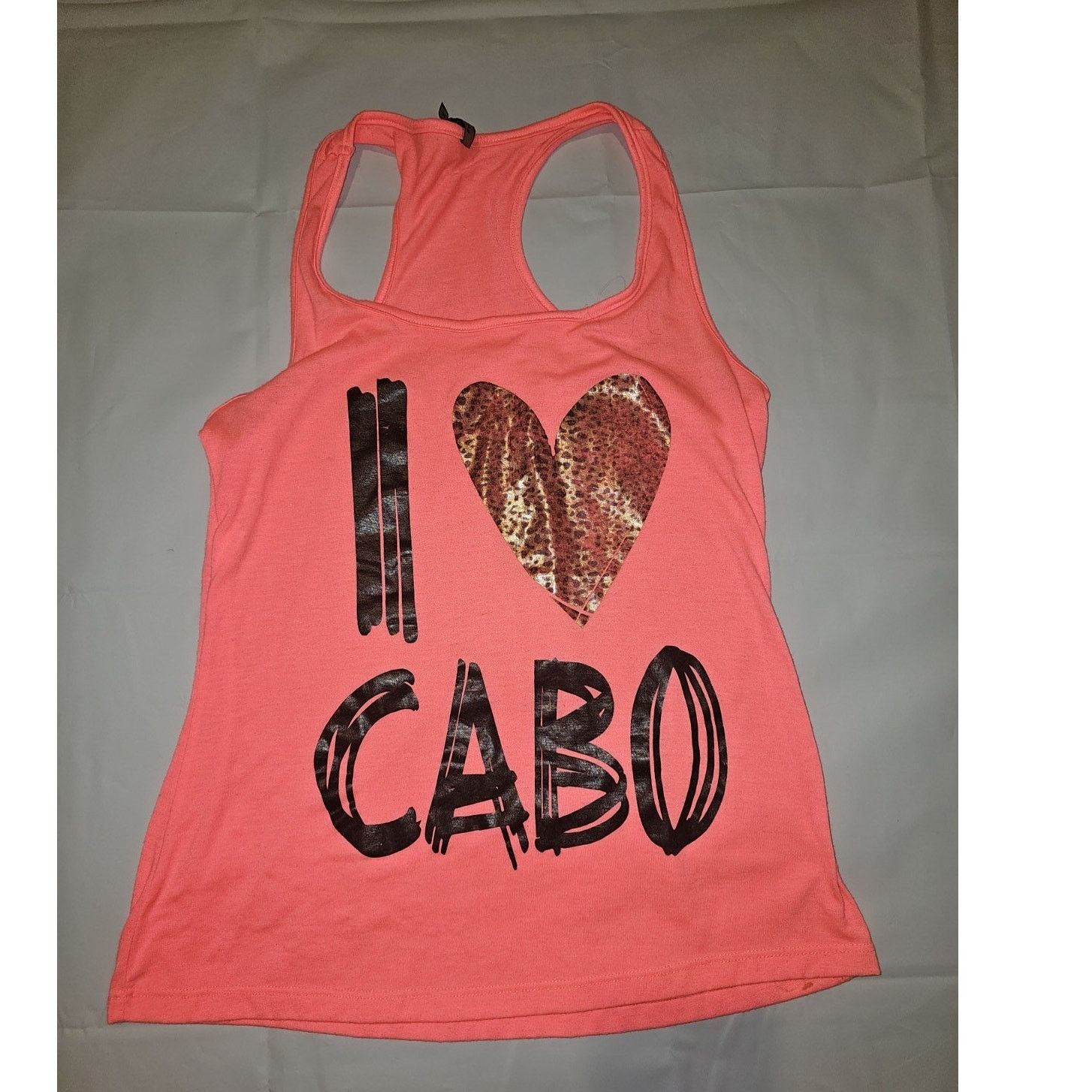 Gildan Rustica Womens (Medium) Soft Cotton Neon Pink Tank Top Shirt Size M / US 6-8 / IT 42-44 - 2 Thumbnail