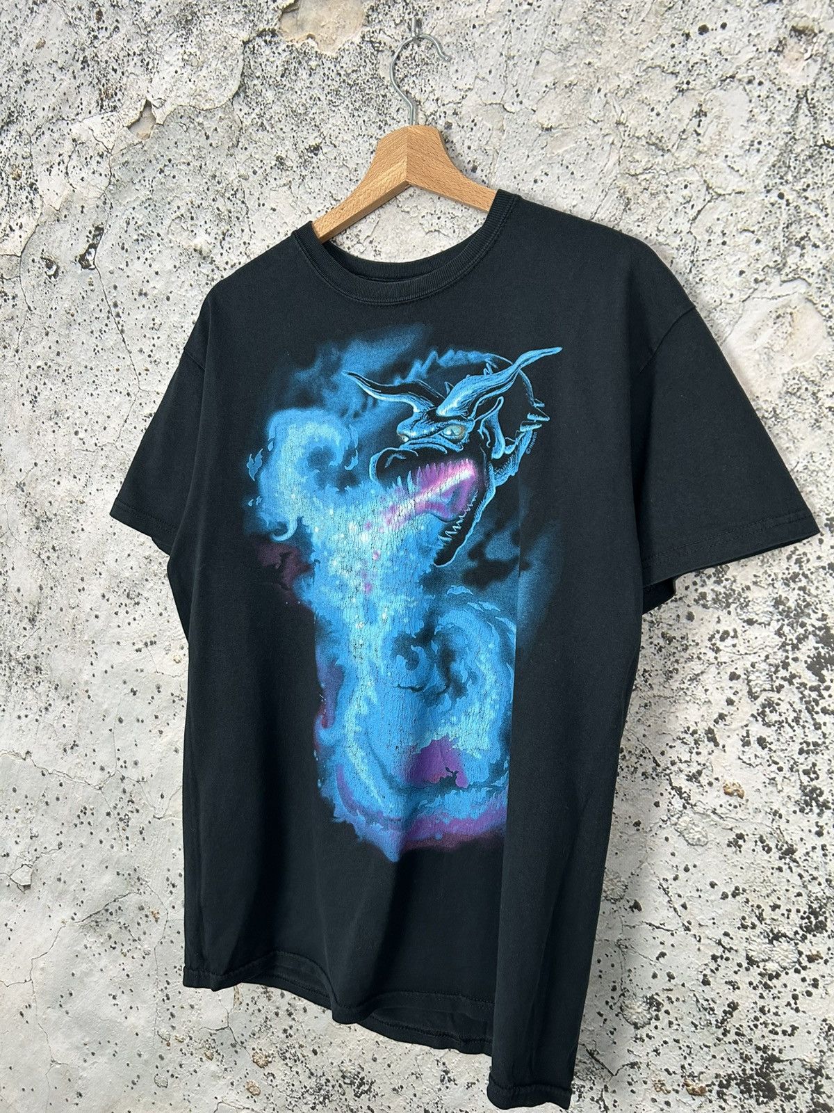 Vintage Vintage Dragon Graphic Tee Japanese 90s Skate Grunge Rock Size US M / EU 48-50 / 2 - 2 Thumbnail