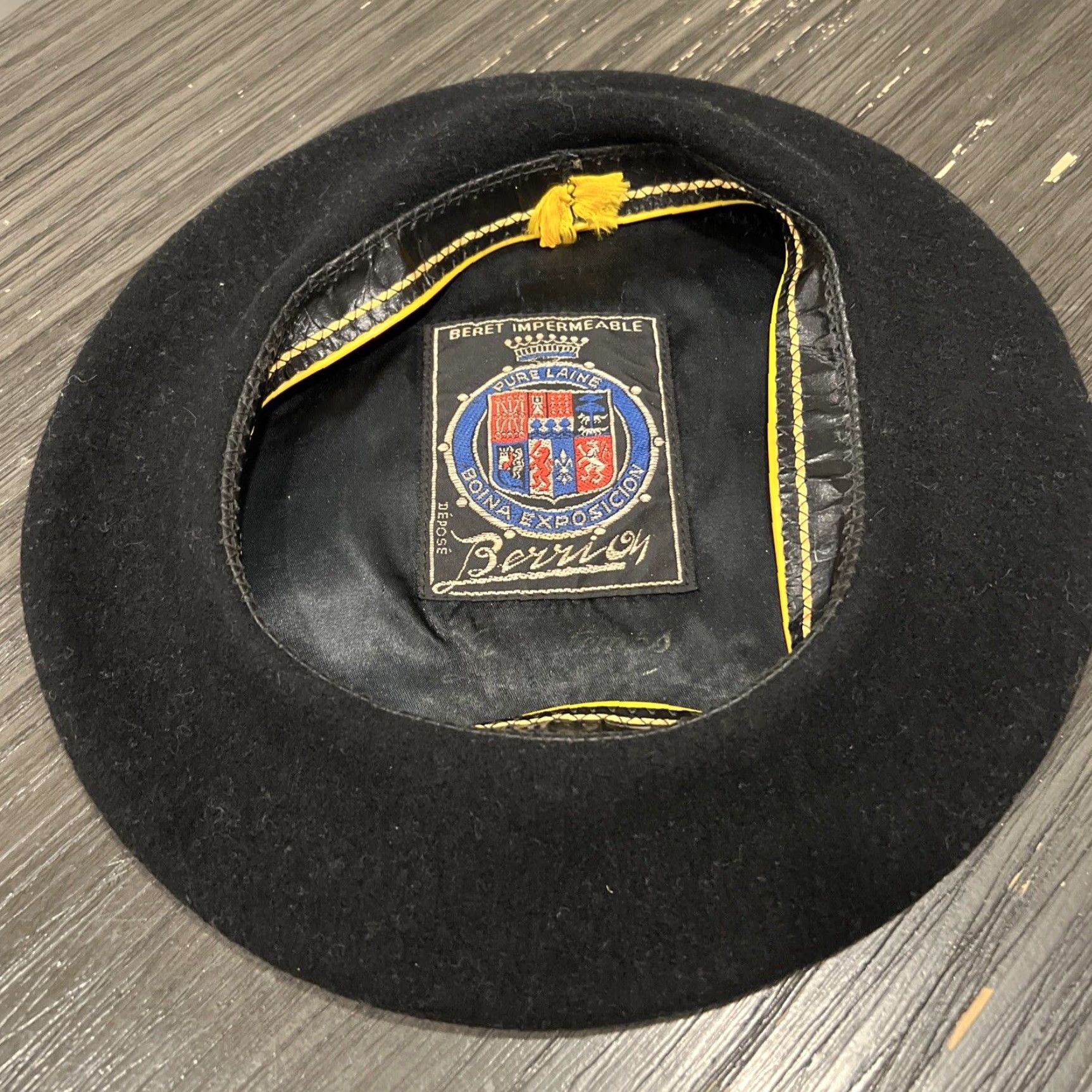 Vintage VINTAGE Berrion Beret Black Wool 58 - 10 Women's Fall Winter Size ONE SIZE - 4 Thumbnail