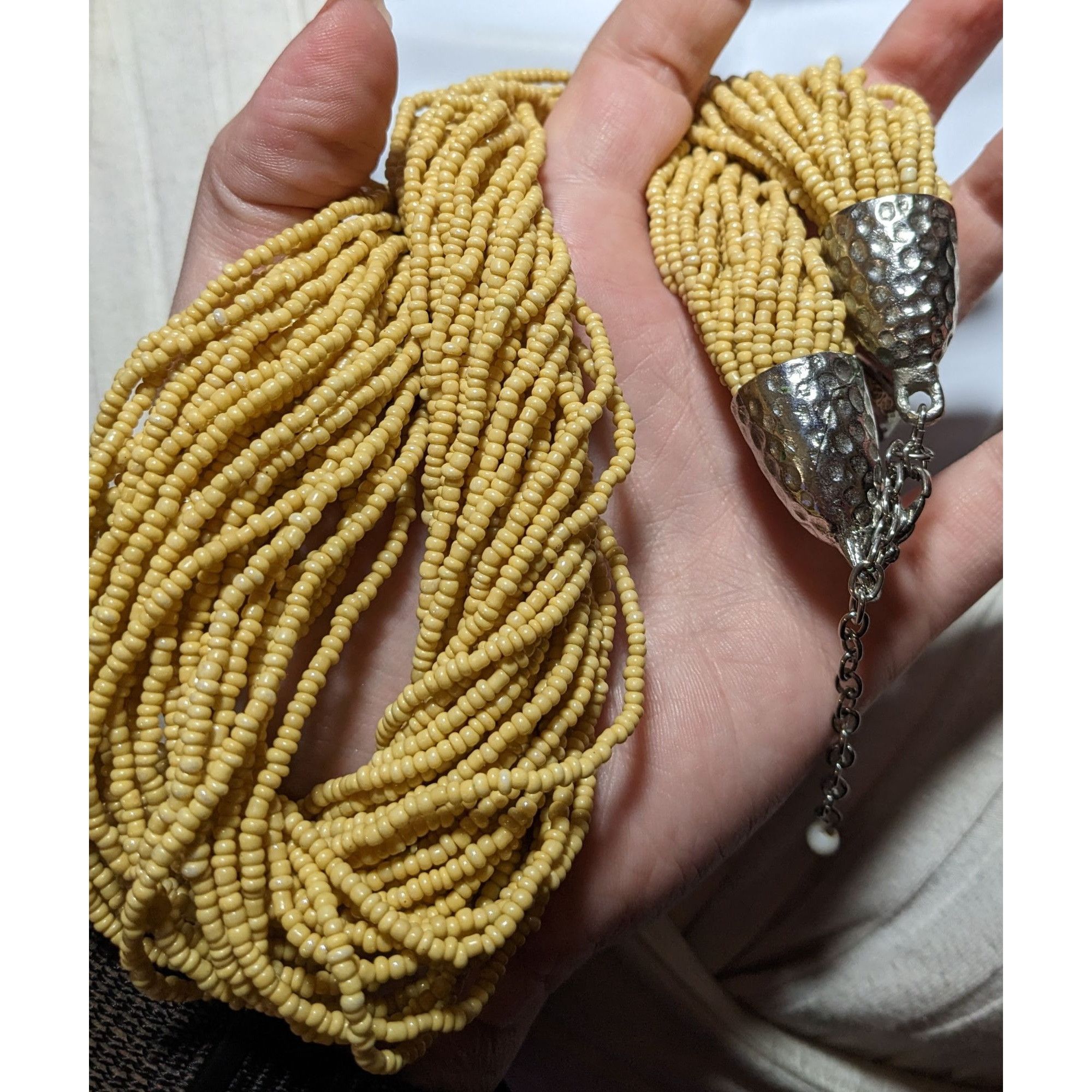 Other Retro Champagne Beaded Glass Torsade Necklace Size ONE SIZE - 9 Thumbnail
