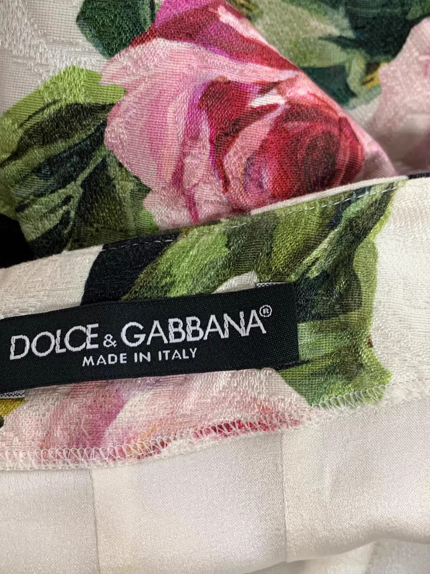 Dolce & Gabbana Dolce&Gabbana B&W Colorblocked Stripe Rose Skirt 38 New Size 26" / US 2 / IT 38 - 4 Thumbnail