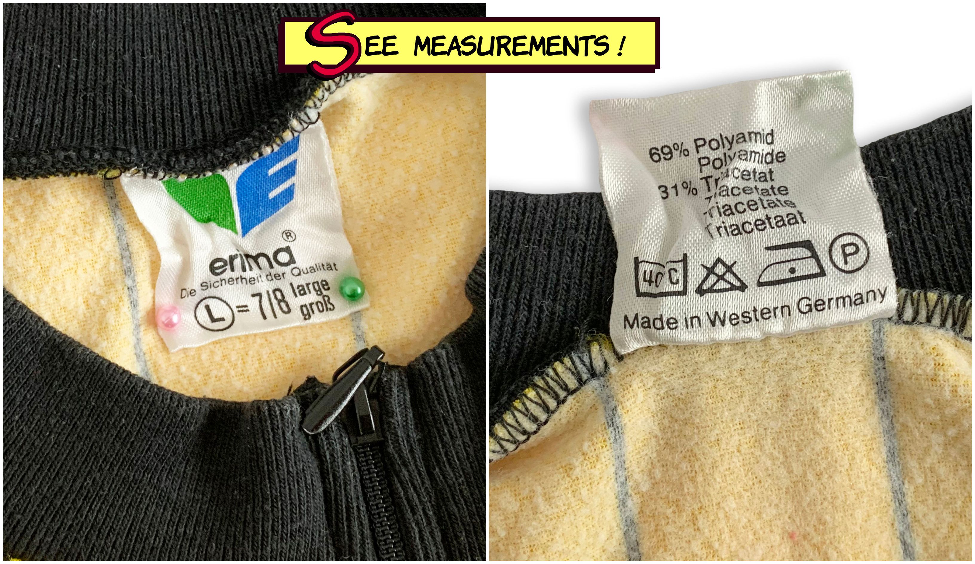 Erima Vintage 70s 80s ERIMA Cycle Jersey West Germany Retro Kit Size US L / EU 52-54 / 3 - 5 Thumbnail