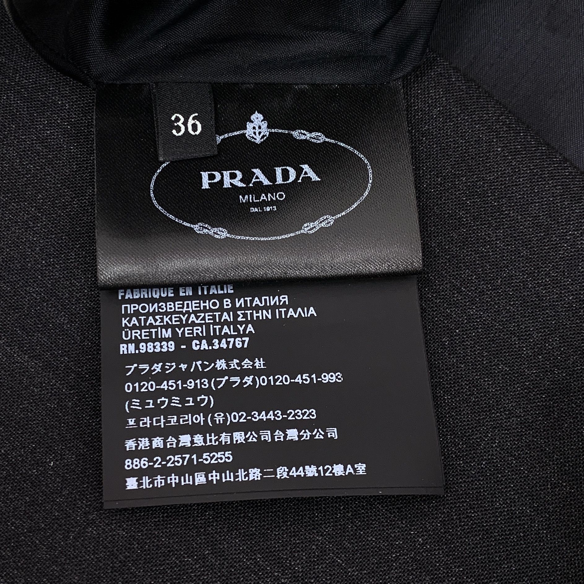 Prada Prada Dress Wool Sleeveless Black Slip (Size XS) Size XS / US 0-2 / IT 36-38 - 5 Thumbnail