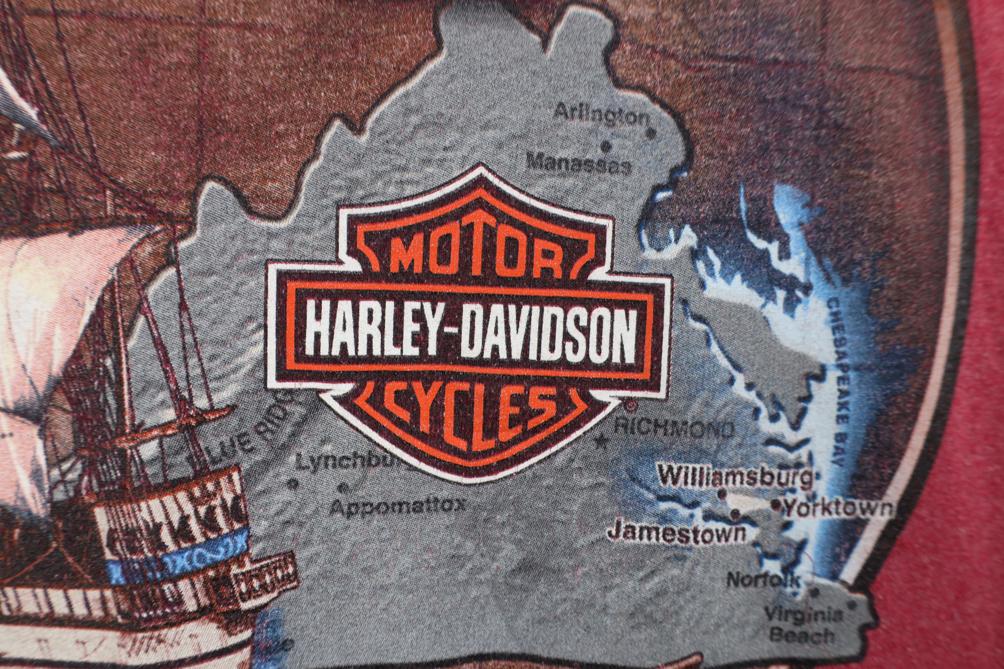Harley Davidson Vintage Y2K Harley Davidson Spell Wings Eagle T-Shirt Red Size US XL / EU 56 / 4 - 10 Thumbnail
