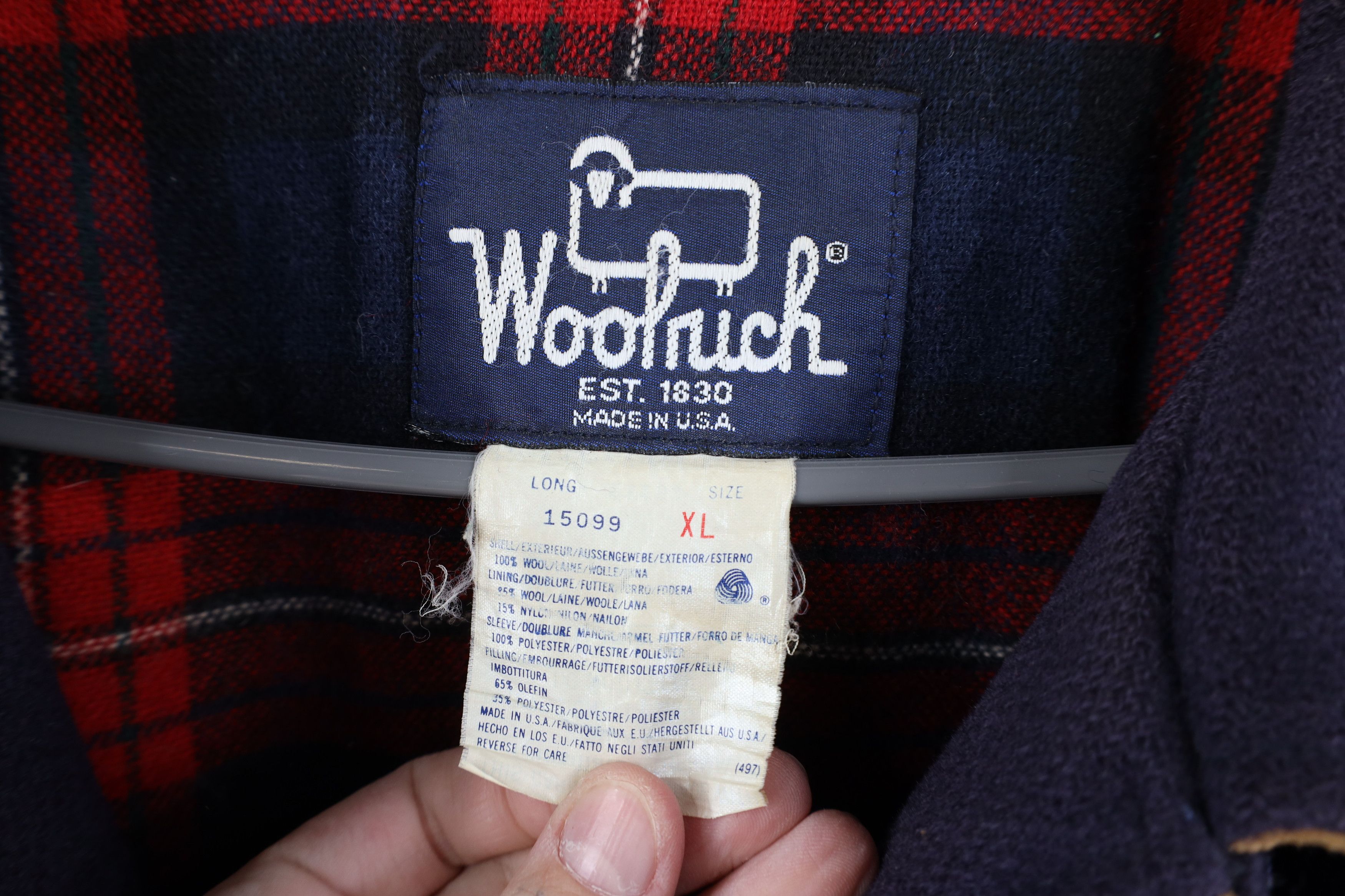 Woolrich Woolen Mills Vintage 90s Woolrich Full Zip Bomber Jacket Navy Blue USA Size US XL / EU 56 / 4 - 9 Thumbnail