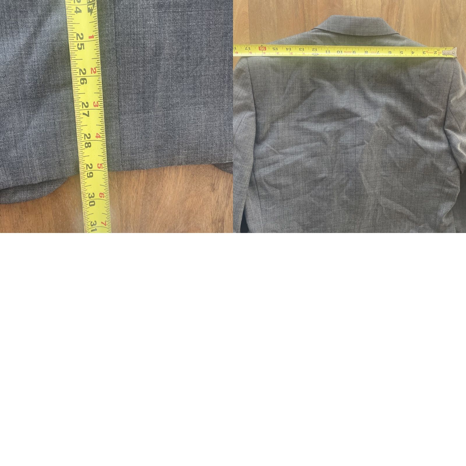 Vintage Vitale Barberis Canonico Sport Coat Blazer Mens 38R Gray Wool 40 Chest Four-Button N/A Defined Size 38R - 9 Thumbnail