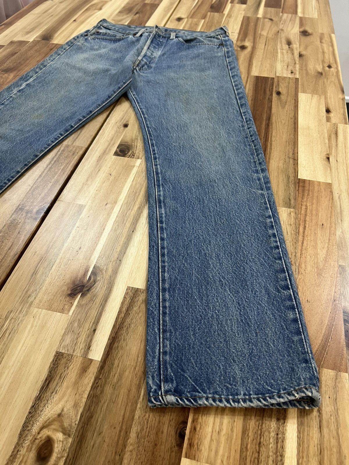 Levi's Vintage 80’s Levis 501 0115 Non Selvedge Button 524 Denim Size US 30 / EU 46 - 1 Thumbnail
