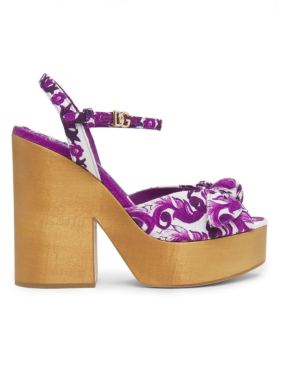 Dolce & Gabbana os11x0326 Maoilica Platform Sandals in Multicolor Size US 11 / IT 41 - 1 Thumbnail