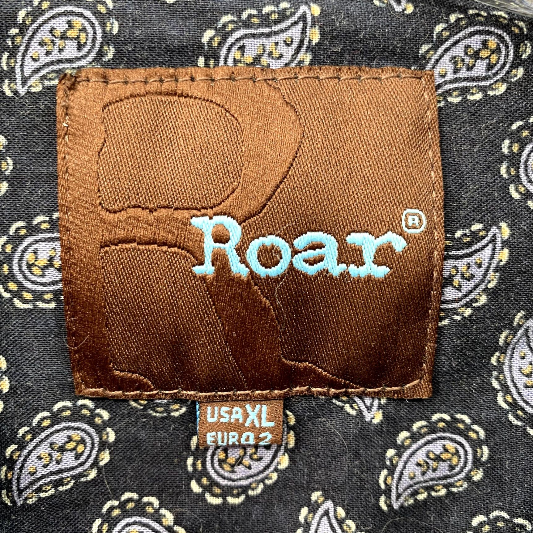 Roar Roar Shirt Men's XL Black Paisley Preppy Western Cowboy Casual 90s Rodeo Rancher Shirt Size US XL / EU 56 / 4 - 3 Thumbnail