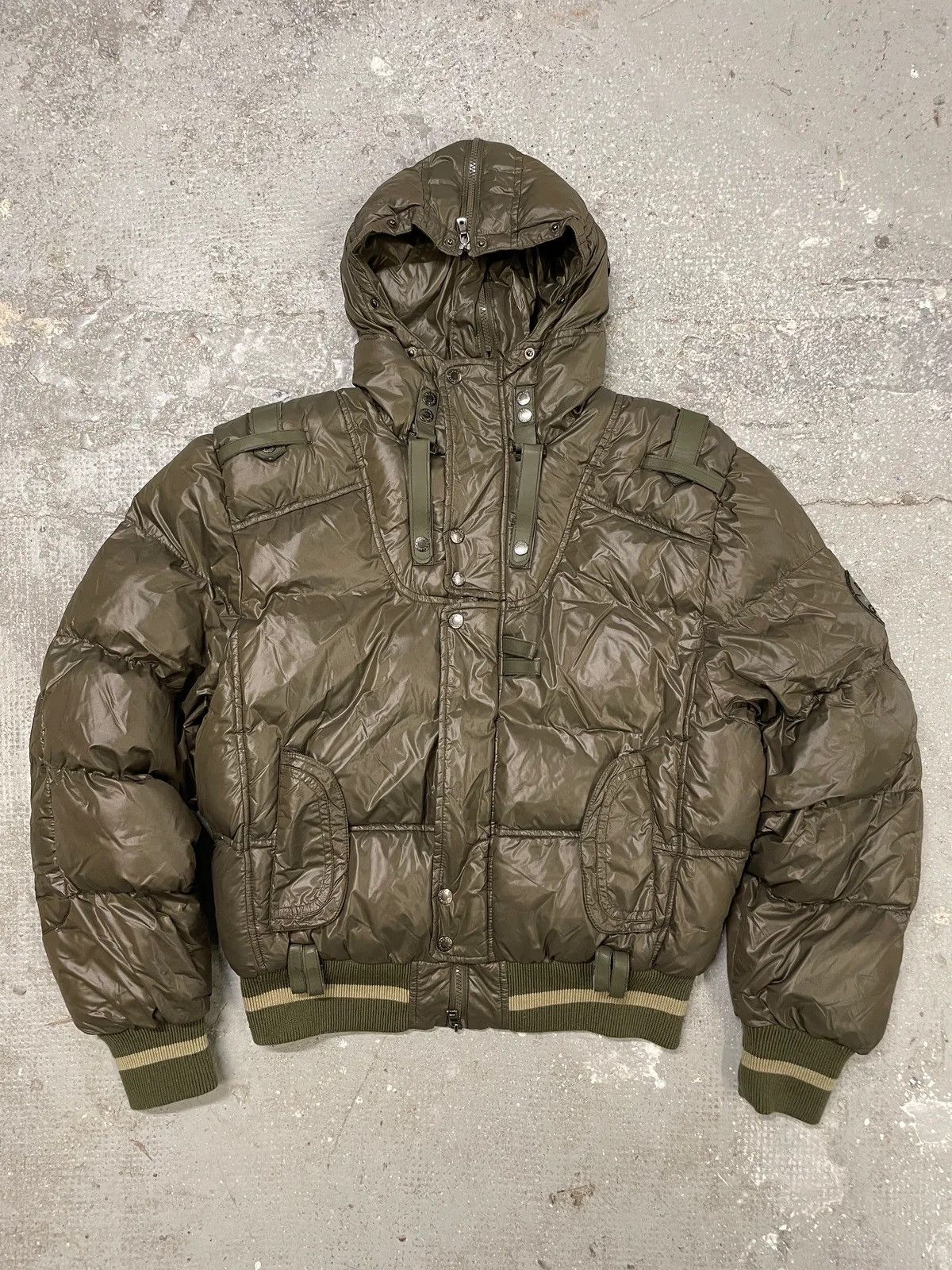 Dolce & Gabbana AW2003 Dolce & Gabbana Olive Military Puffer Jacket Size US XL / EU 56 / 4 - 1 Thumbnail