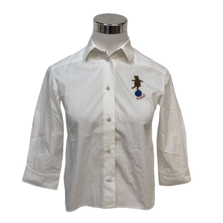 Gucci Gucci Teddy Bear Embroidered Button Up Shirt Size 38 Size XS / US 0-2 / IT 36-38 - 1 Thumbnail