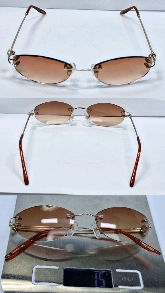 Vintage Nicole St Gilles NS-010-2 Rimless Sunglasses Oval Size ONE SIZE - 5 Thumbnail