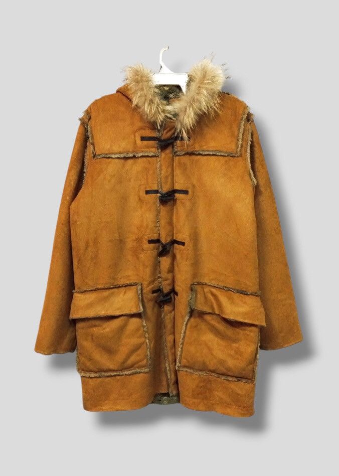 Issey Miyake A01 Rare-Balance Wear Design Velvet Duffle Coat Size US L / EU 52-54 / 3 - 1 Thumbnail