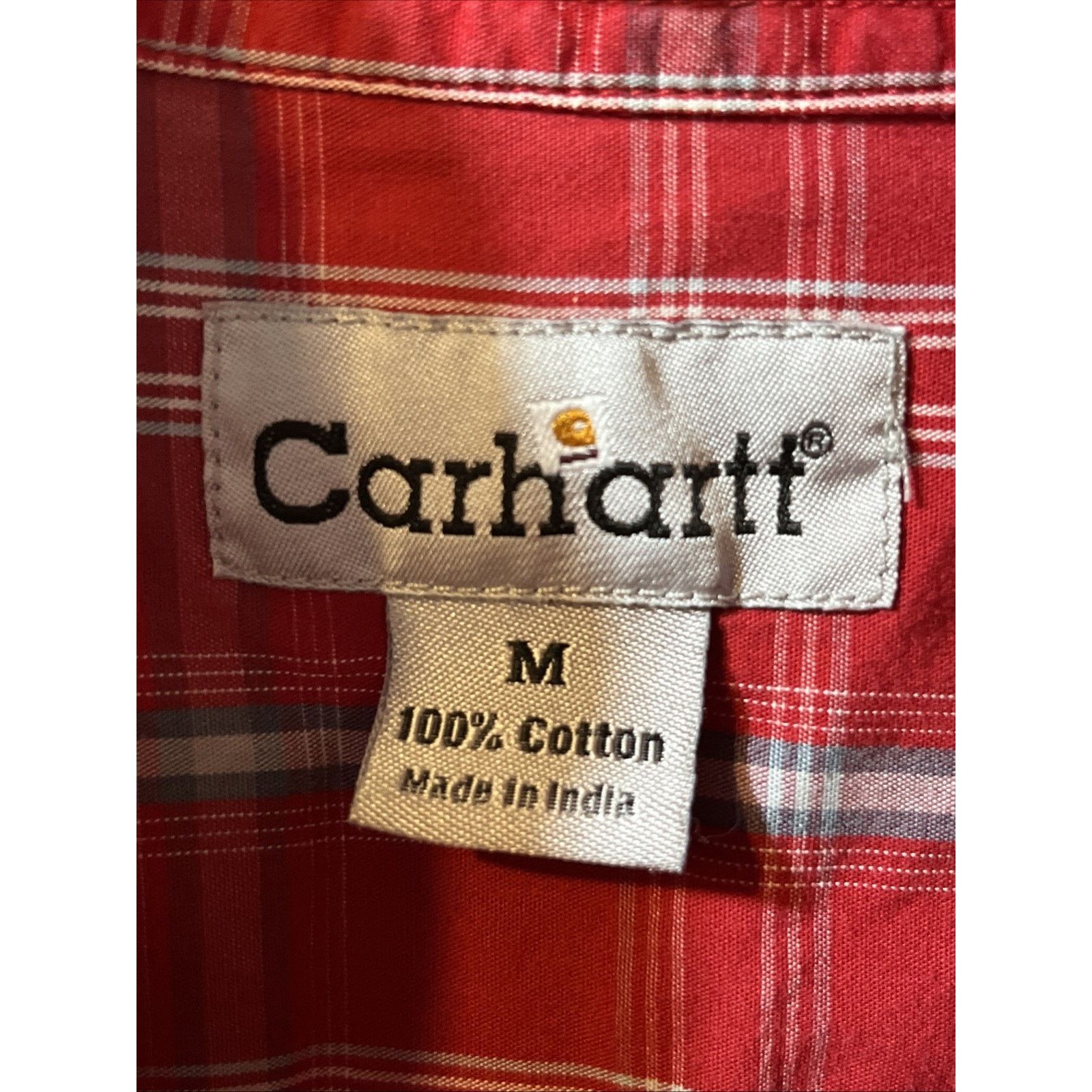 Carhartt Cabelas Shirt Men’s M Button Red Plaid Short Sleeve Cotton Size US M / EU 48-50 / 2 - 3 Thumbnail